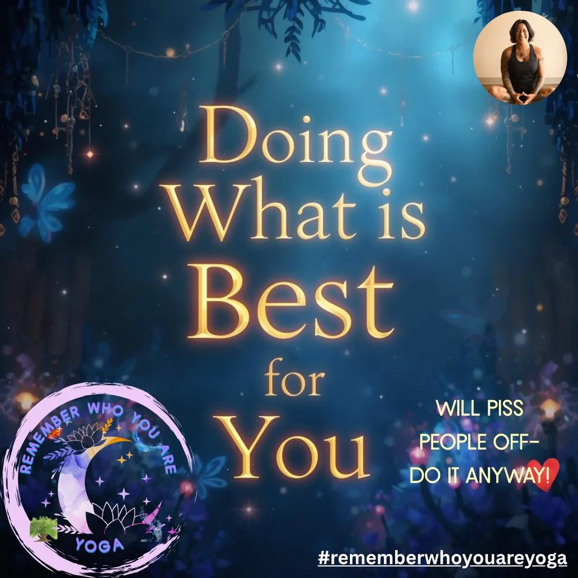 Having boundaries and taking care of you....yes this will piss some people off...let them be pissed off.  You are honoring yourself maybe for the first time in your life.  That is not your problem. 🌸🌸🌸🌸🌸

#love #spirit #energy #goodvibes #yoga #