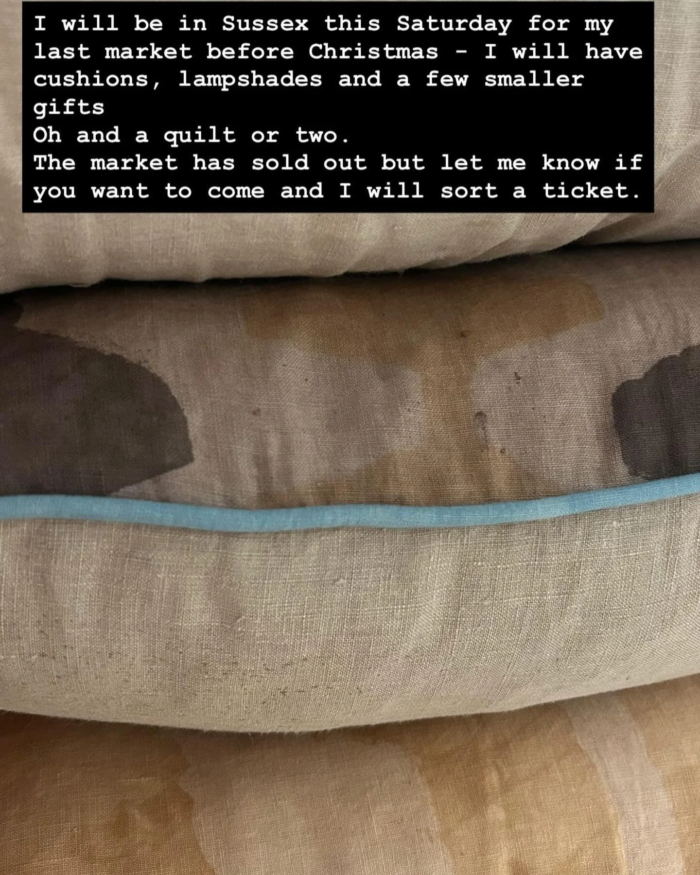 This is the last market before Christmas - do let me know if you would like to / are planning on coming as the tickets have sold out and I'm worried that folk might have a wasted journey 😔
#sussex #findamakerfamily 
#emergingmaker 
#makersfair