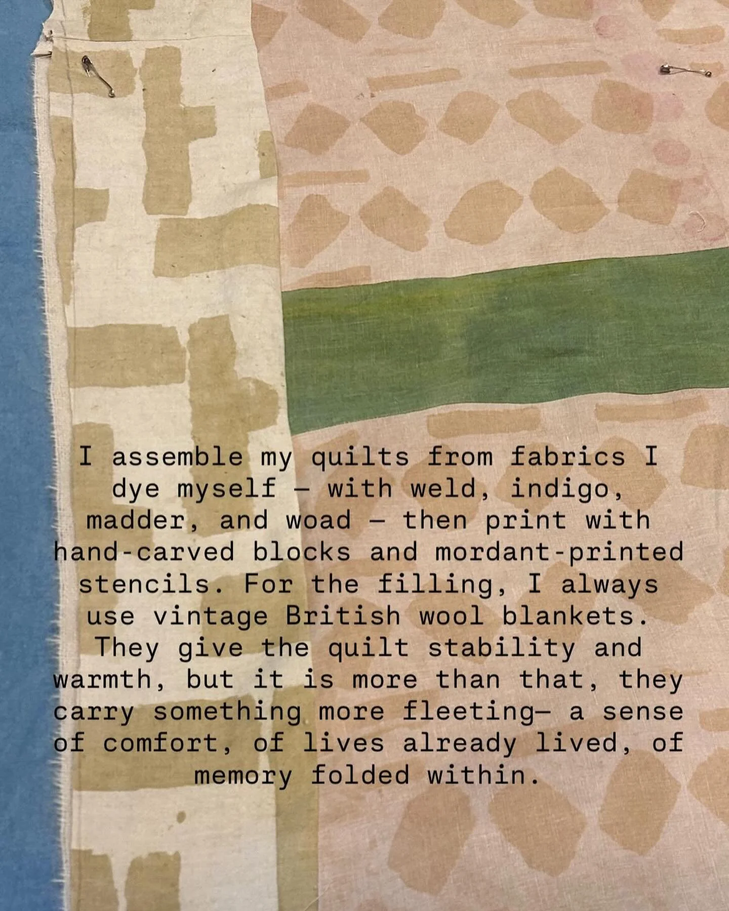 #lucypick
#quilt
#naturaldye 
#newmaker