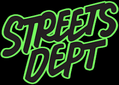 Stylized neon green and black logo reading 'Streets Dept'