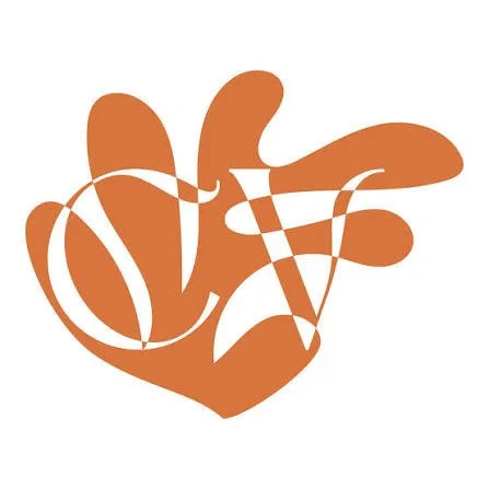 Graphic of a hand making a peace sign with musical notes integrated into the design.