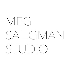Text reading 'MEG SALIGMAN STUDIO' on a white background