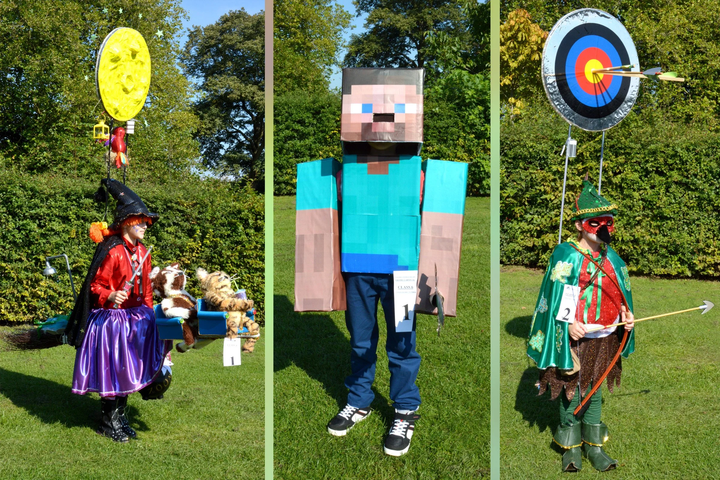 And Whoosh! They were gone - Izzy Wheeler; Minecraft Steve - Tamlin Head; Robin Hood - Lotty Wheeler