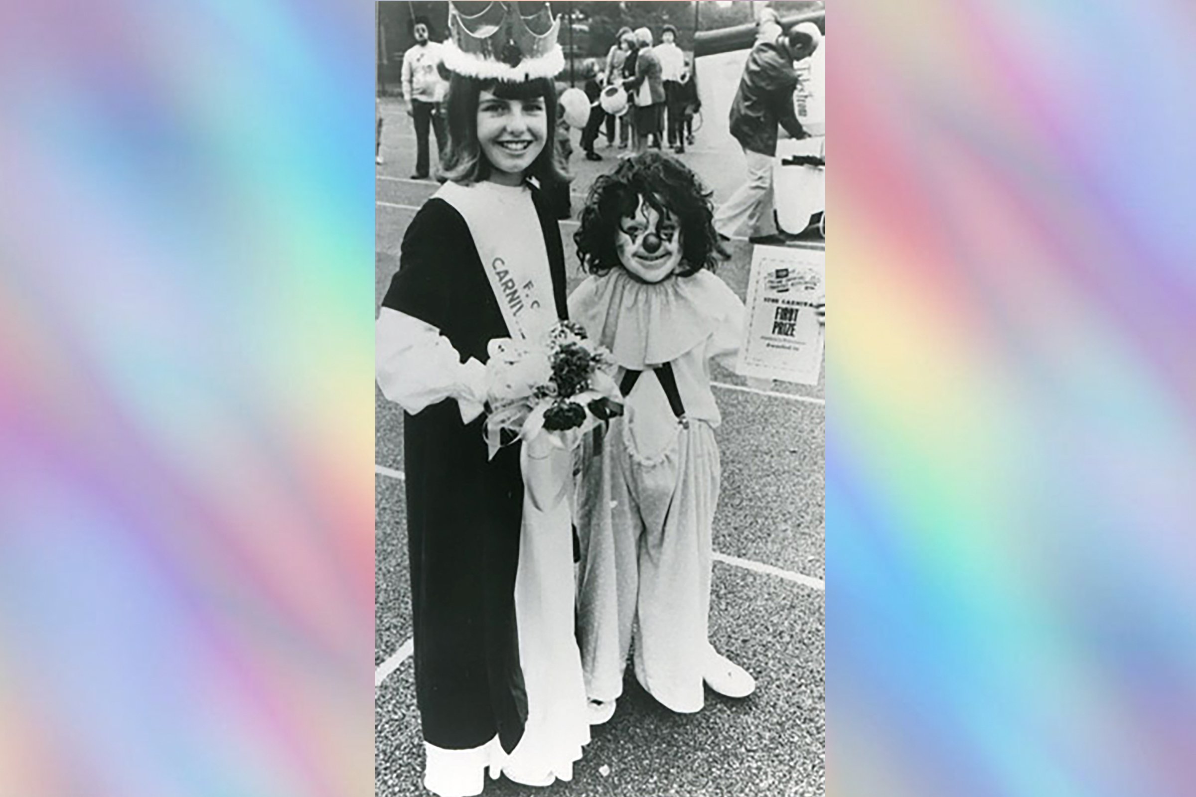  BEVERLEY RENNELL  - CHILDREN'S QUEEN with a child Carnival entry 1980