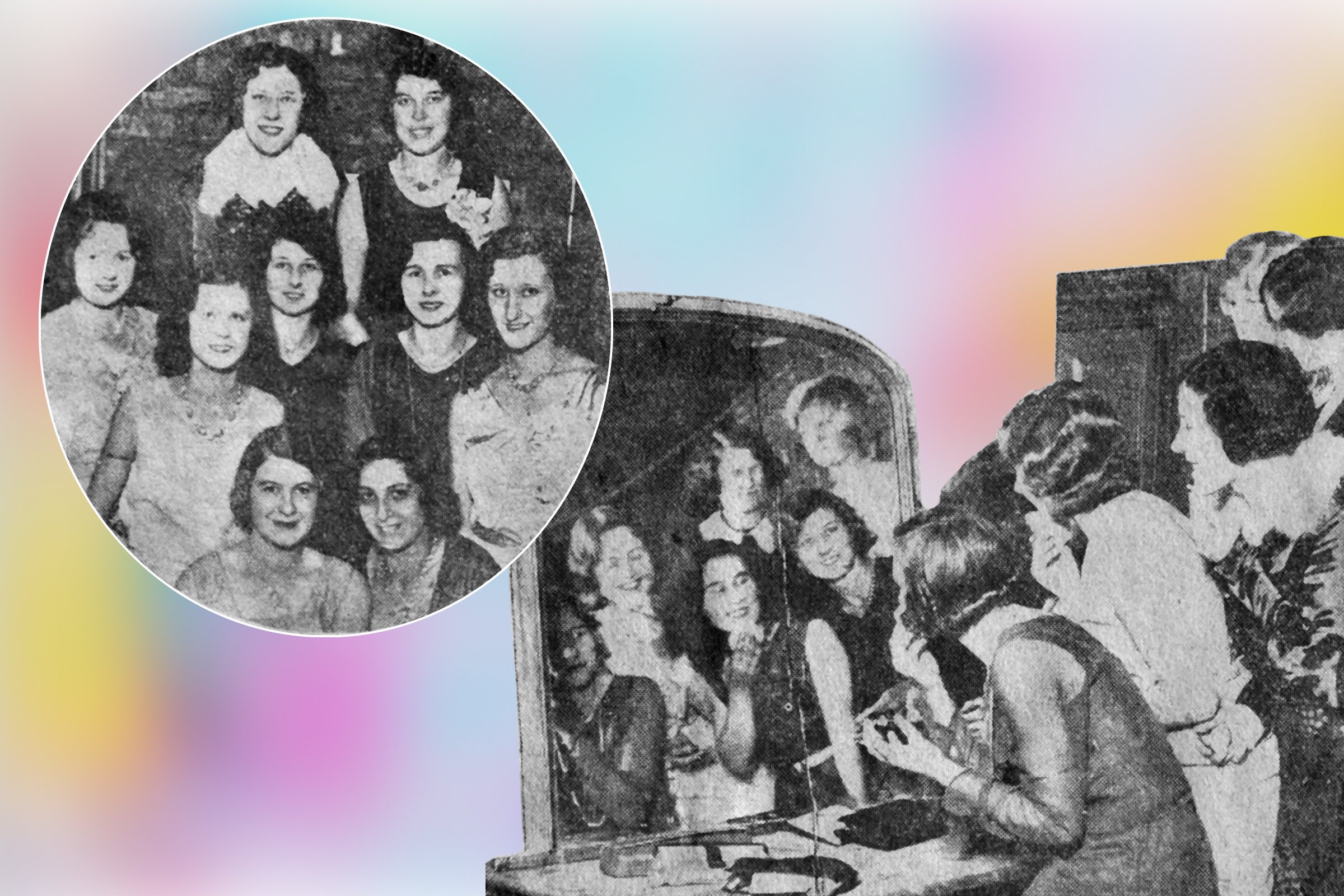 Adult girls all vying to be Carnival Queen 1933