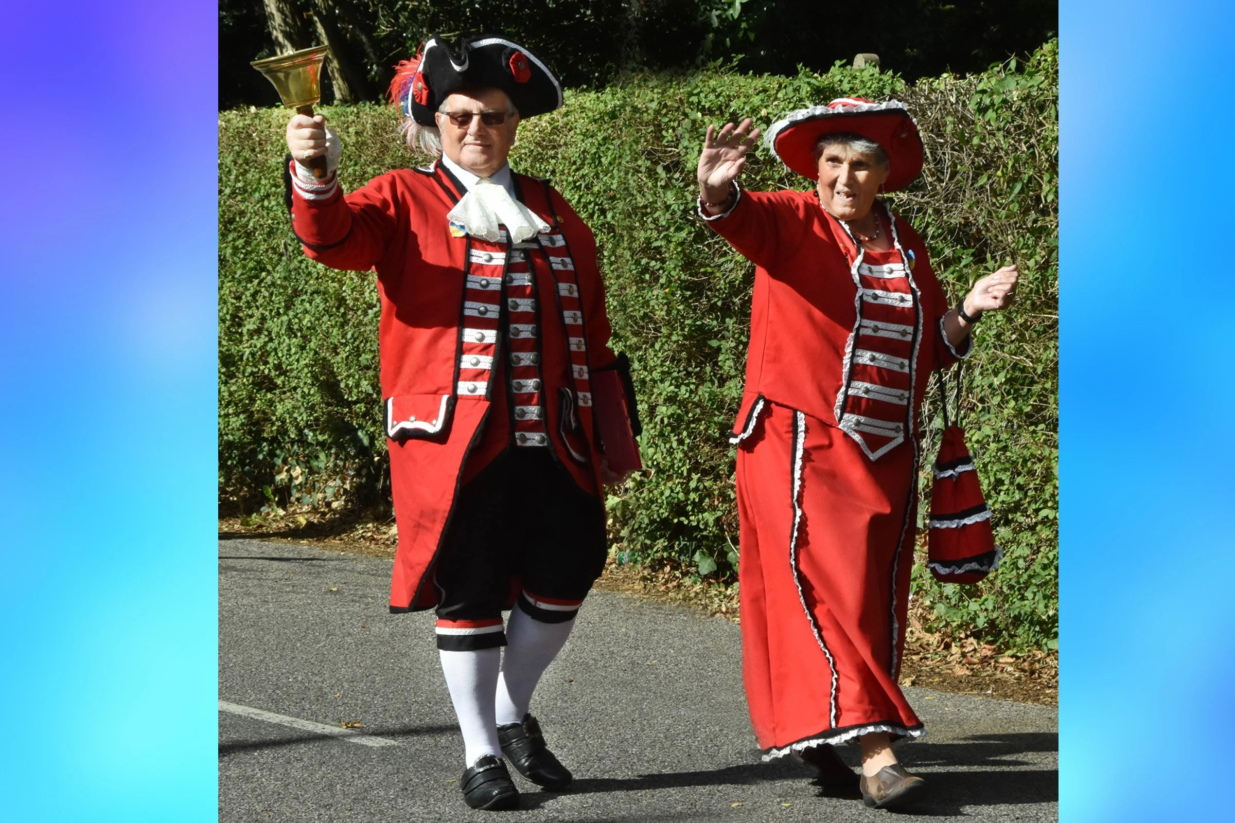 Town Crier Mike Bishop with Angie Bishop