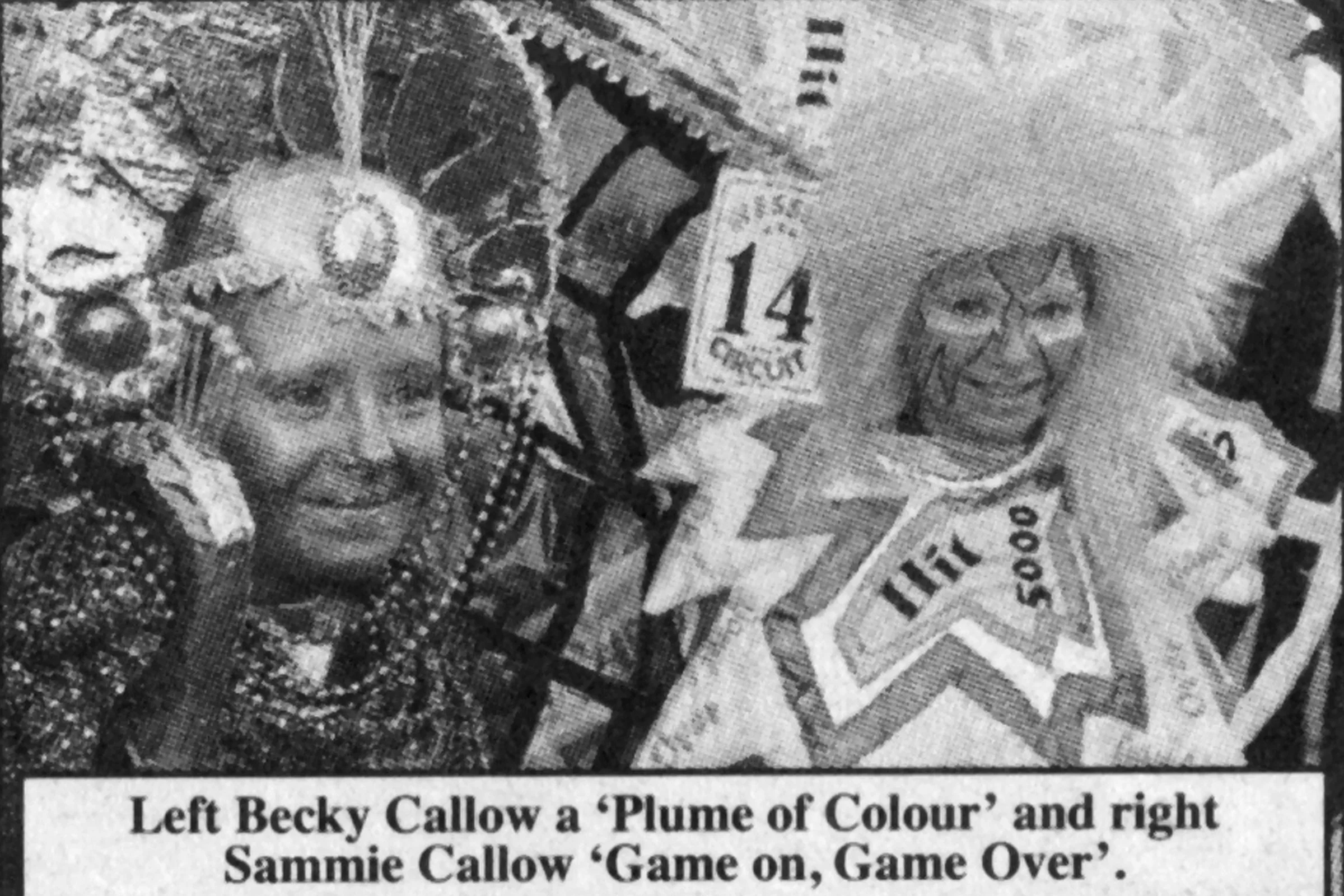 Tiffany a Plume of Colour - Becky Callow with Game On Game Over - Sammie Callow