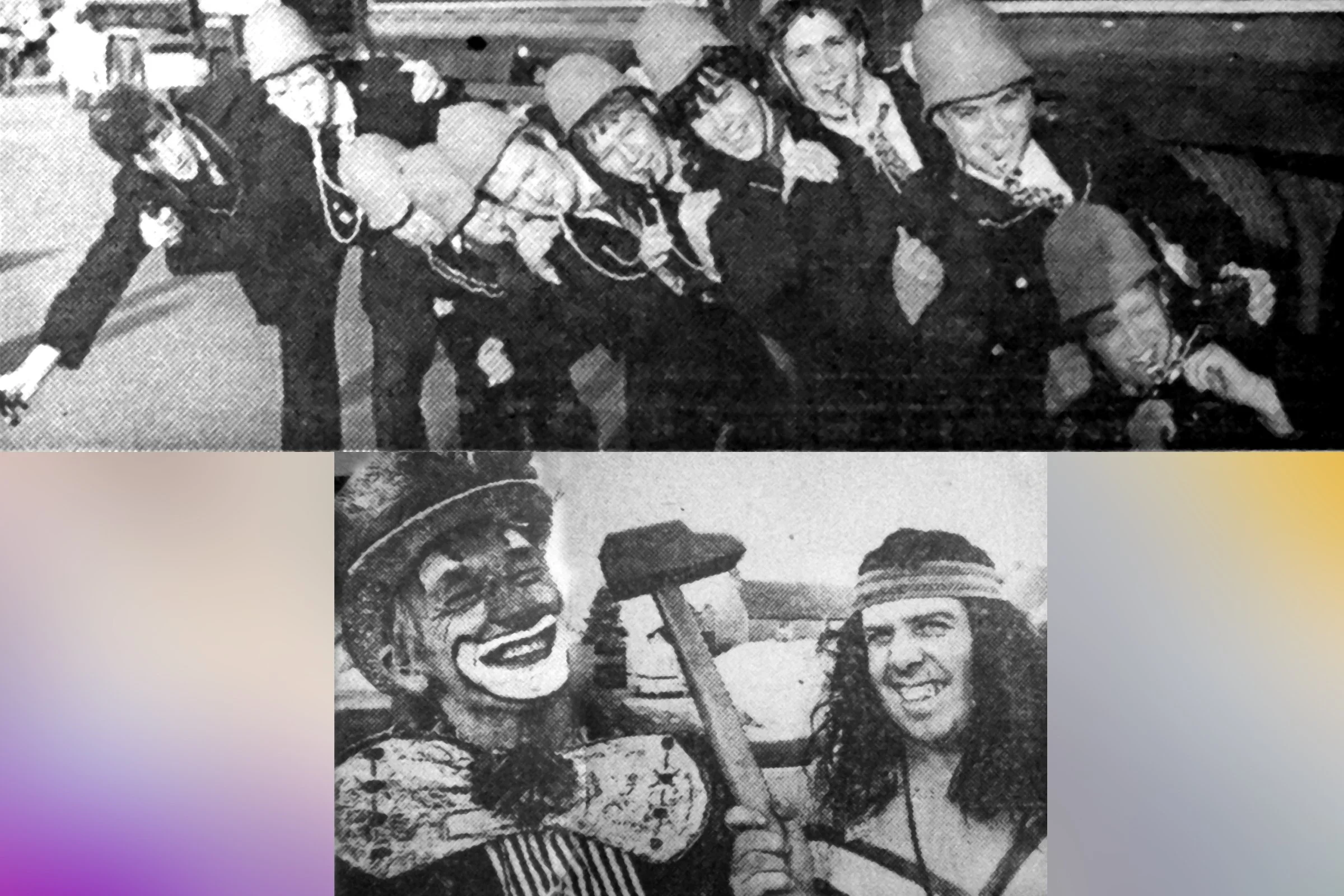 (top) Katchem Qwik Kops; (below) Happy Masqueraders