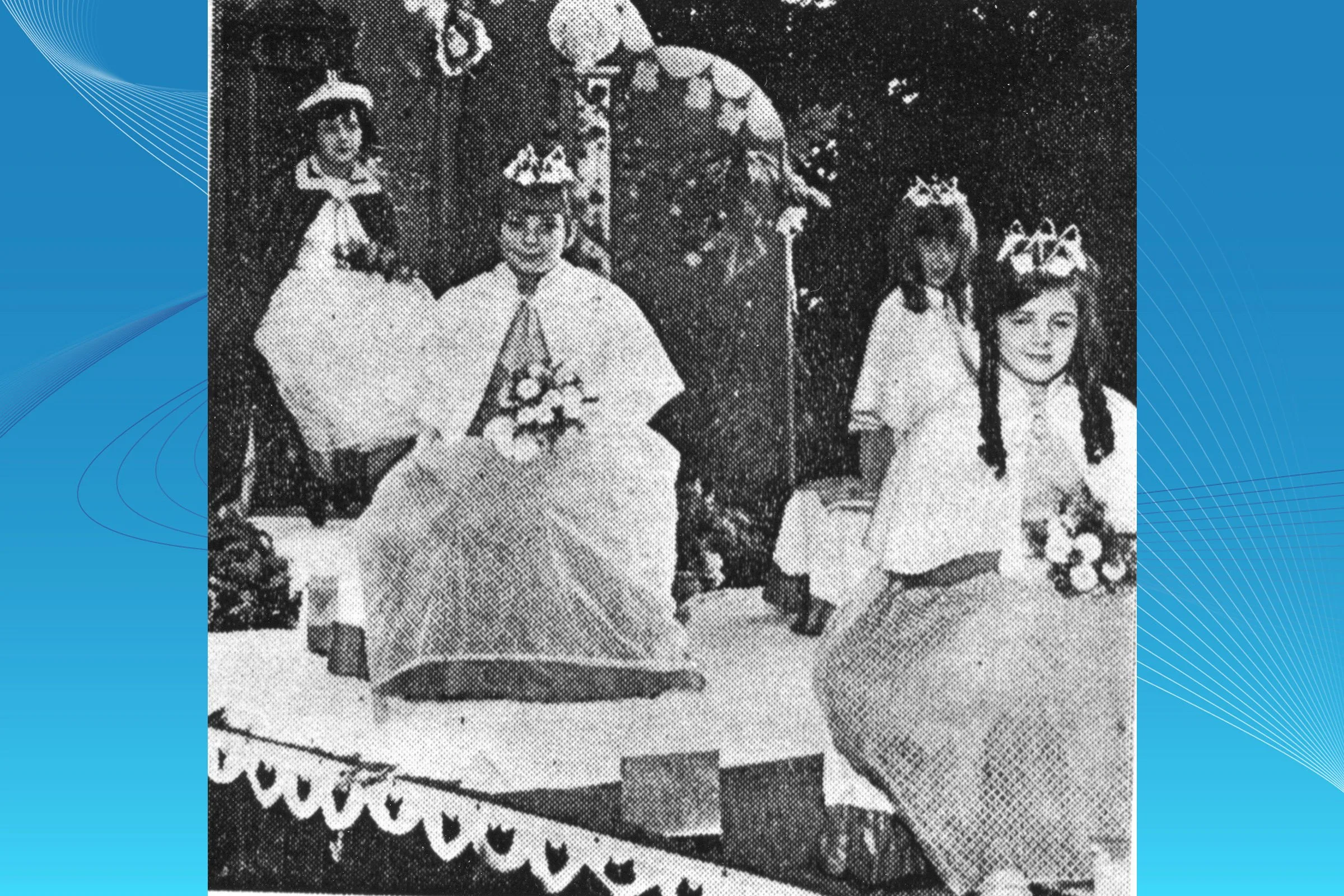  BRIDGET  with attendants YVONNE SPAREY, SANDRA MILLARD, CARMEL MAGEE & PATRICIA McLOUGHLIN 1966