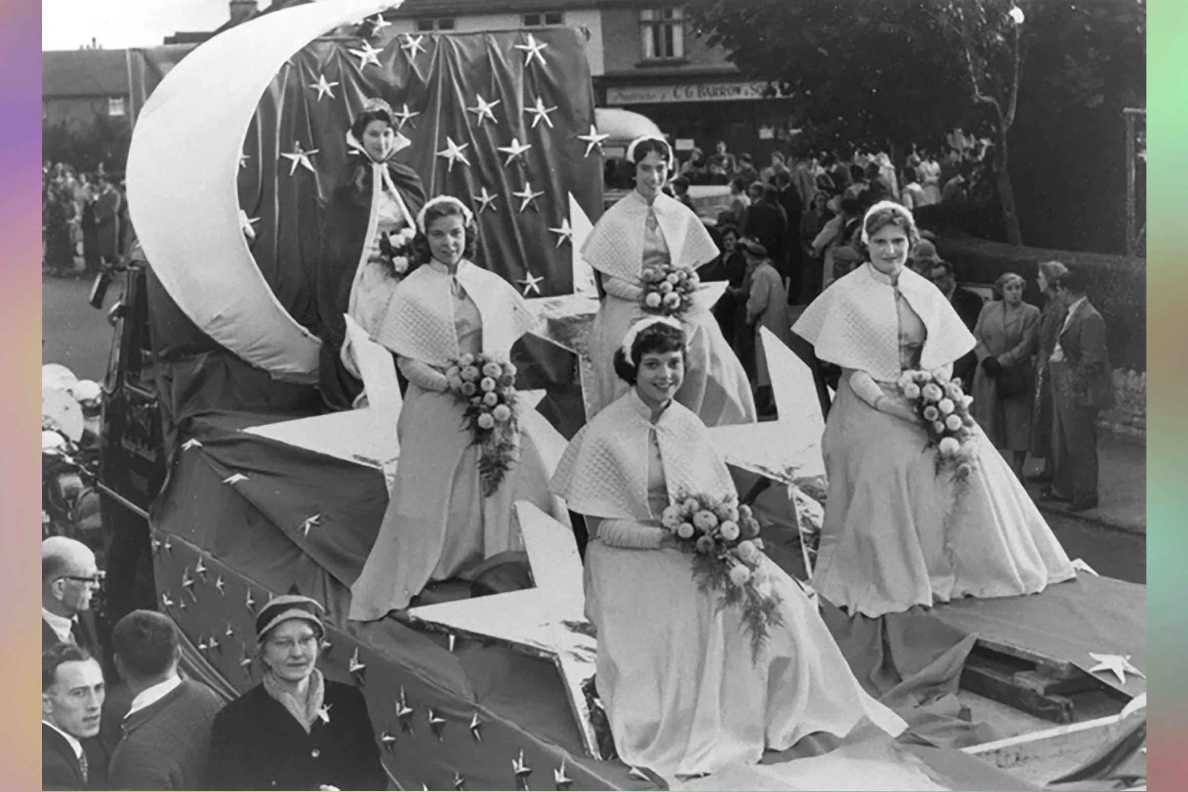  FRANCES  with attendants JANET HENLEY, PAULINE BATEMAN, VERA POTTER, BRENDA BAILEY 1957