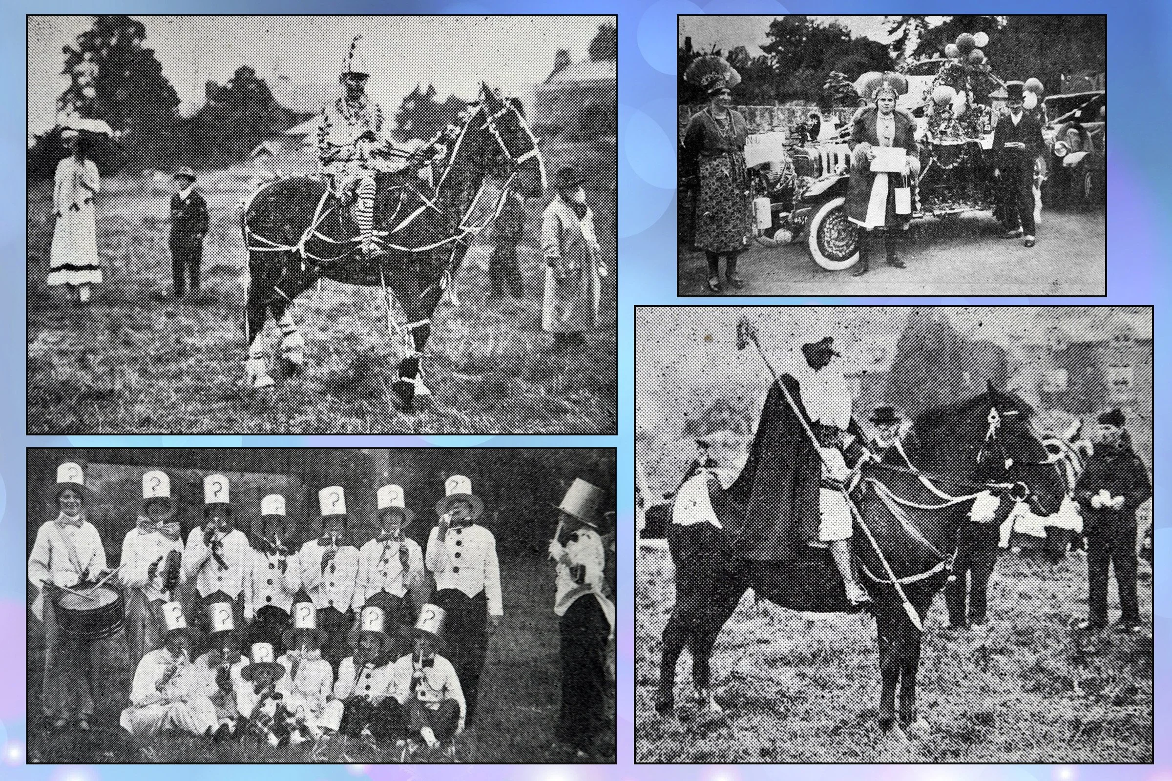 CIRCUS CLOWN - Mr FE Moore; FORTUNE TELLER - Mr AW Wakeham; LADIES JAZZ BAND; ARAB SHEIK - Mr T Gerrett