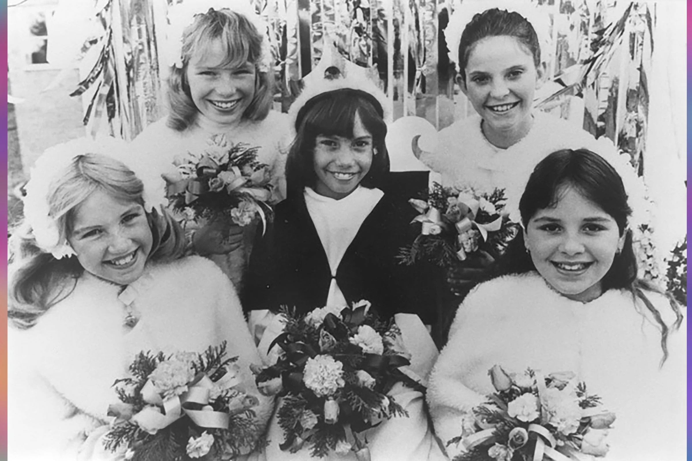  DEBBIE WILLIAMS  with Attendants NATALIE HOLLEY, KAREN GORHAM, SARAH SHREEVE, MARIA ELMARINI 1981