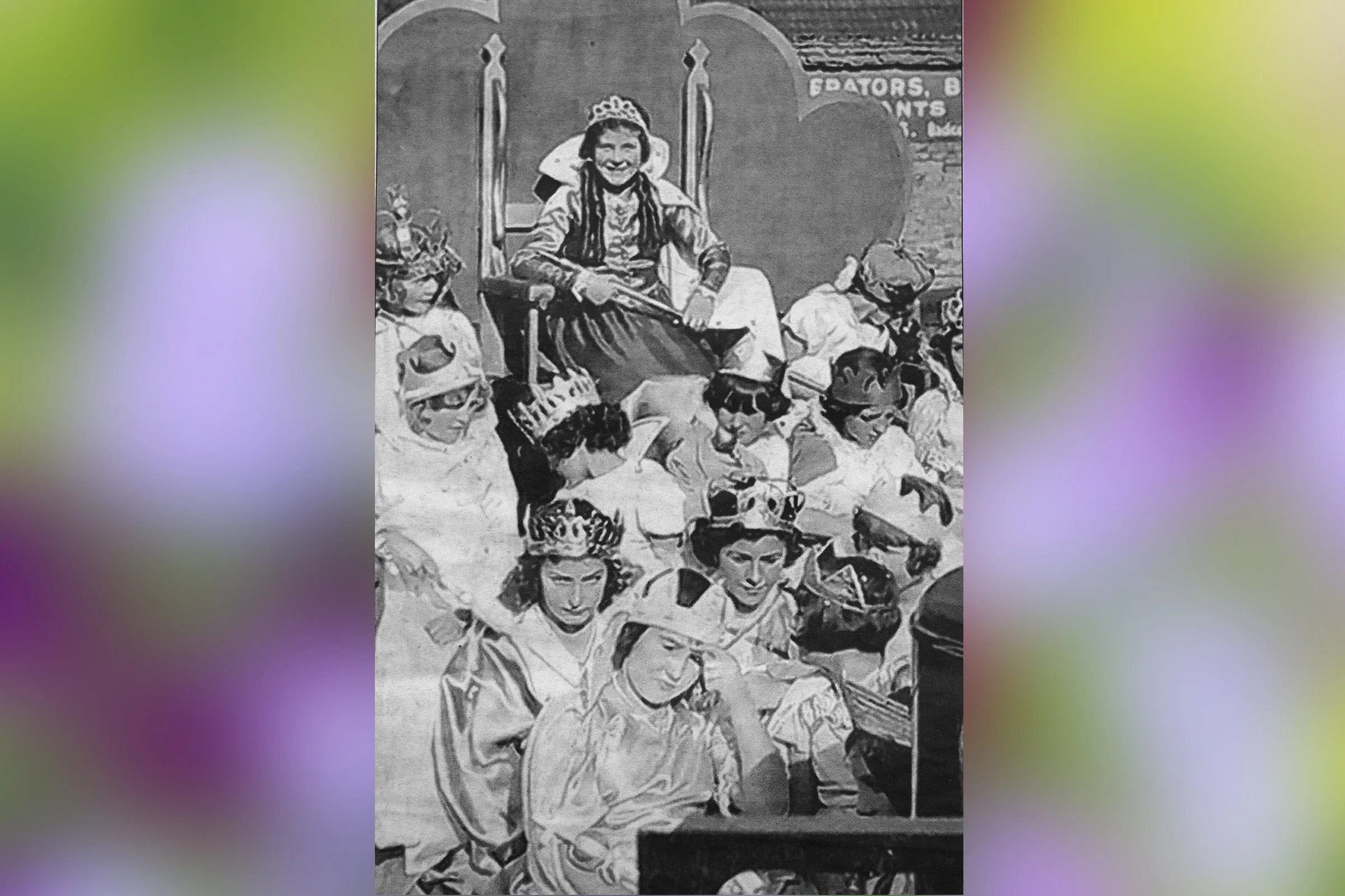 PATRICIA  with JEAN, PHYLLIS, JOAN and VIOLET in the Carnival Procession 1936