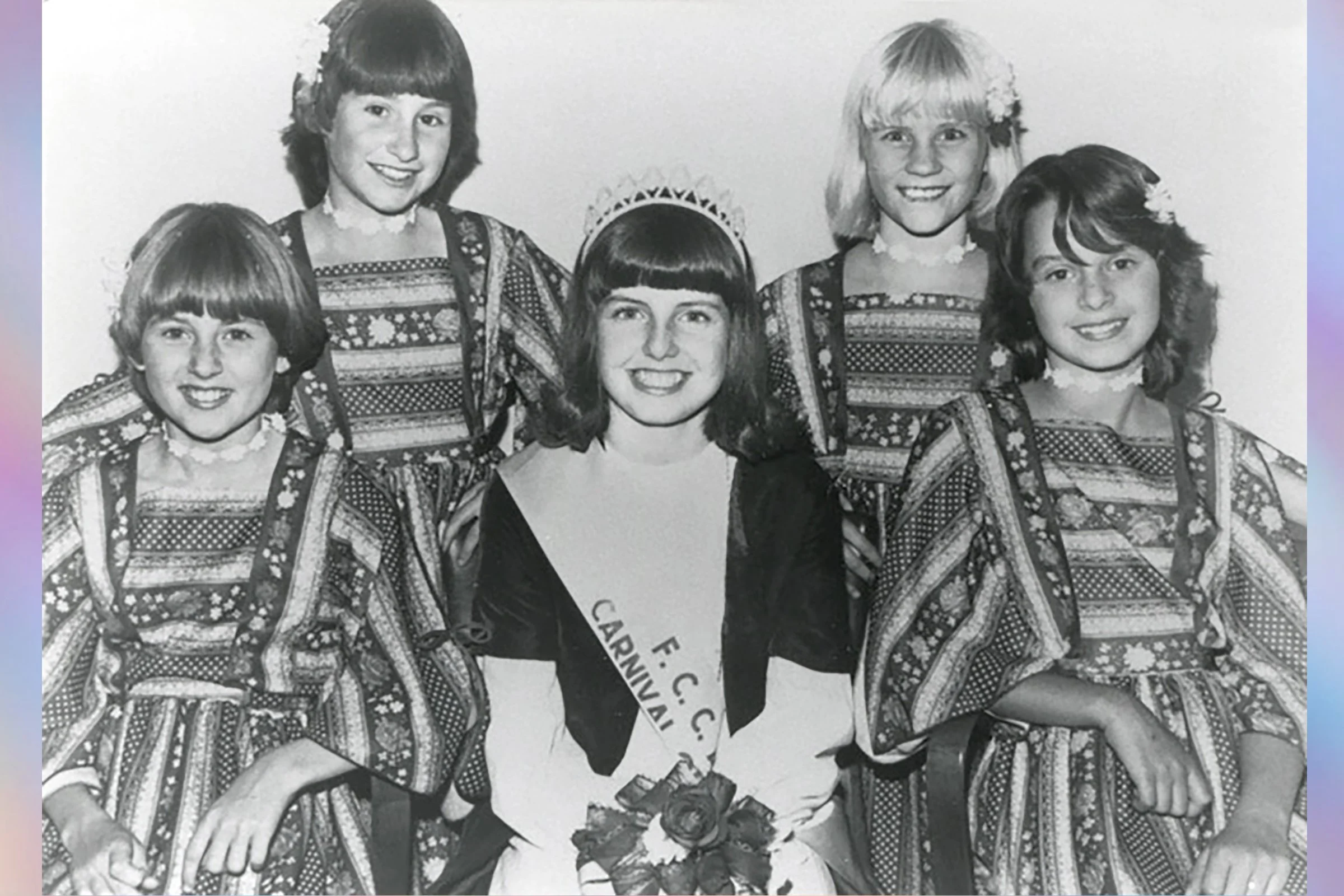  BEVERLEY RENNELL  with Attendants AMANDA CULLEN, TRACY SCOTT, HELEN ROBINSON, ELIZABETH DAVIES 1980