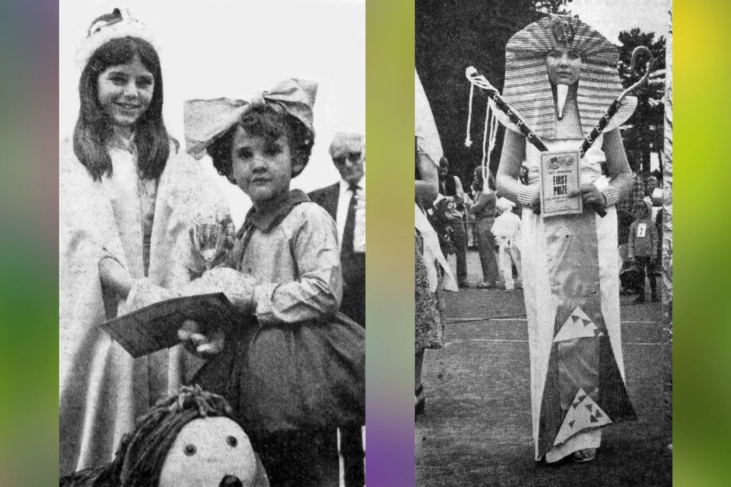 Florence & Dougall - Valerie Bennett with children's Queen Karen Barnes; Tutankhamen - Lesley Allard