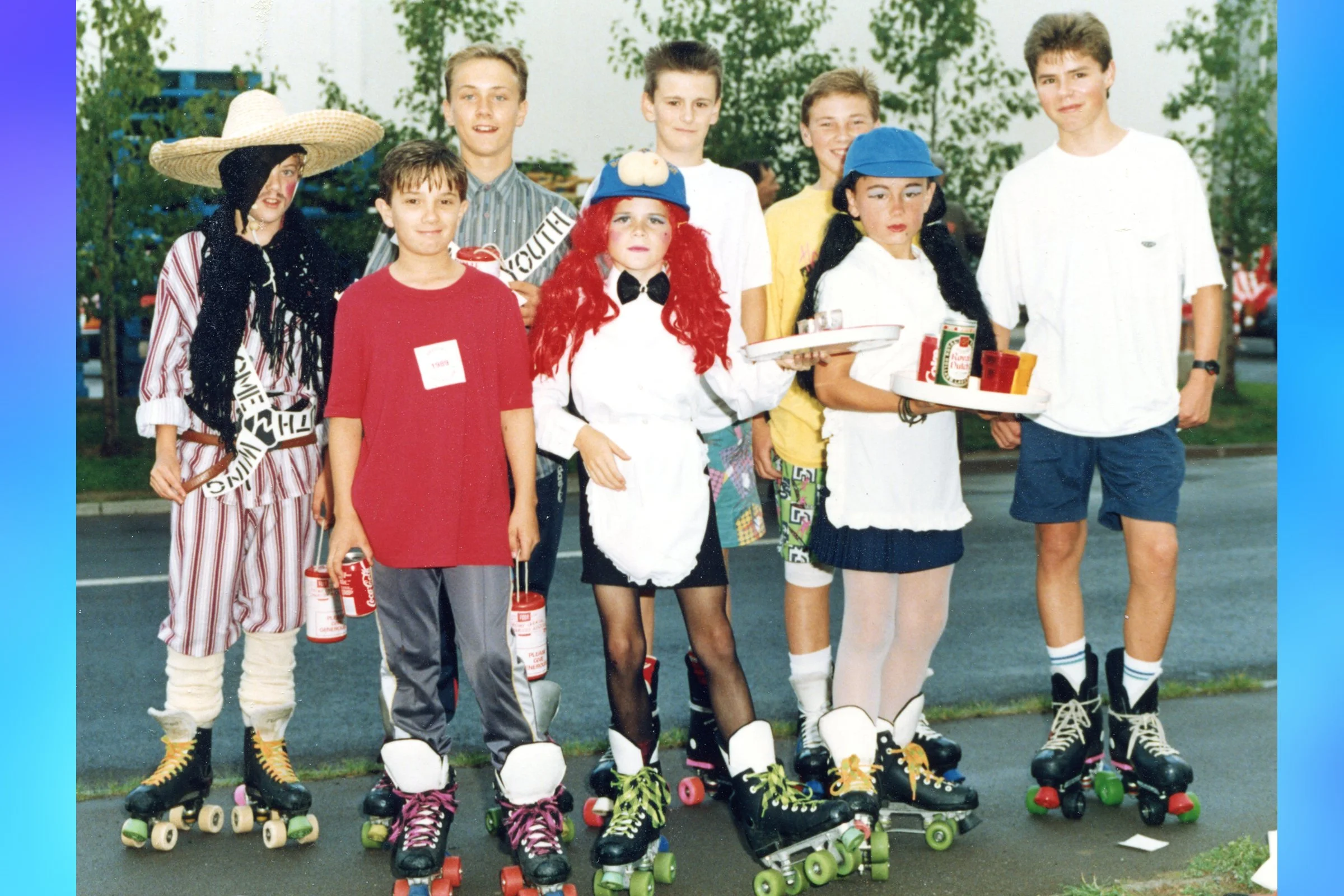 Roller skating waiters - Frome Youth Wing