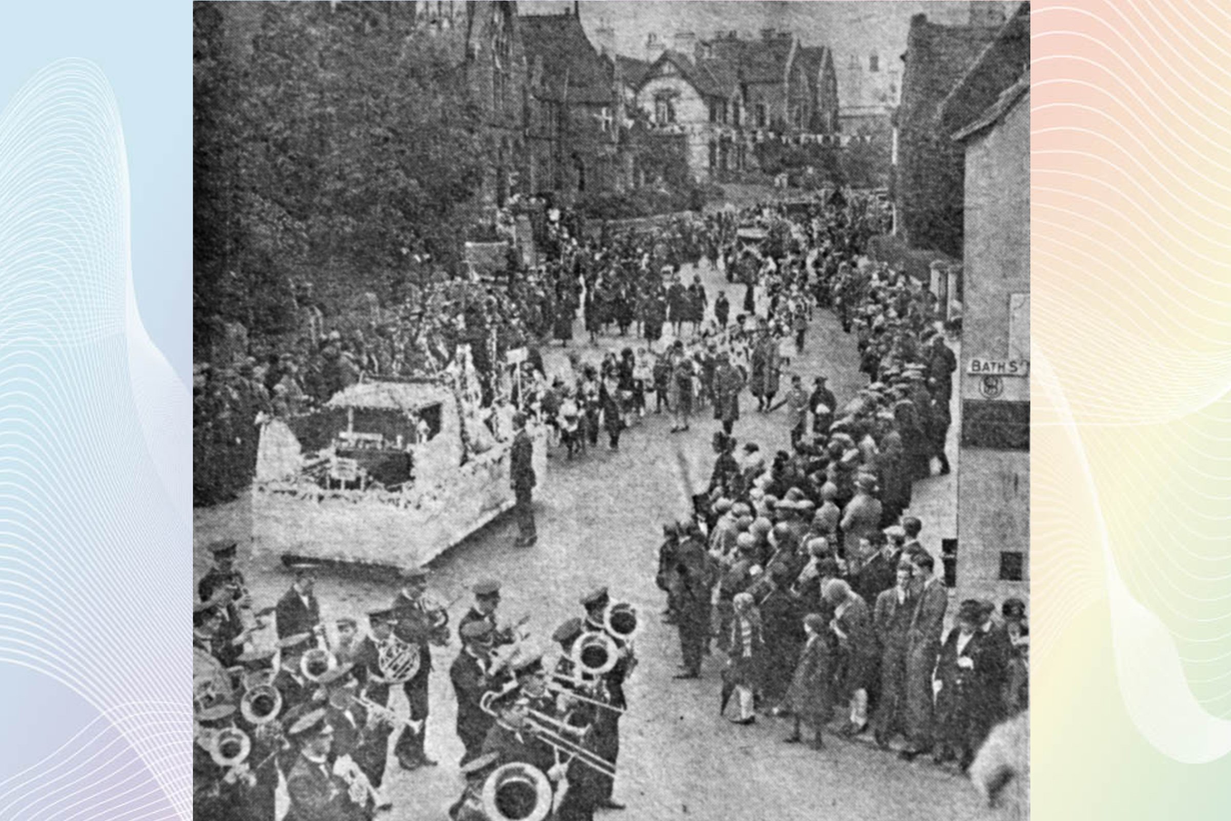 Procession looking up Christchurch Street West