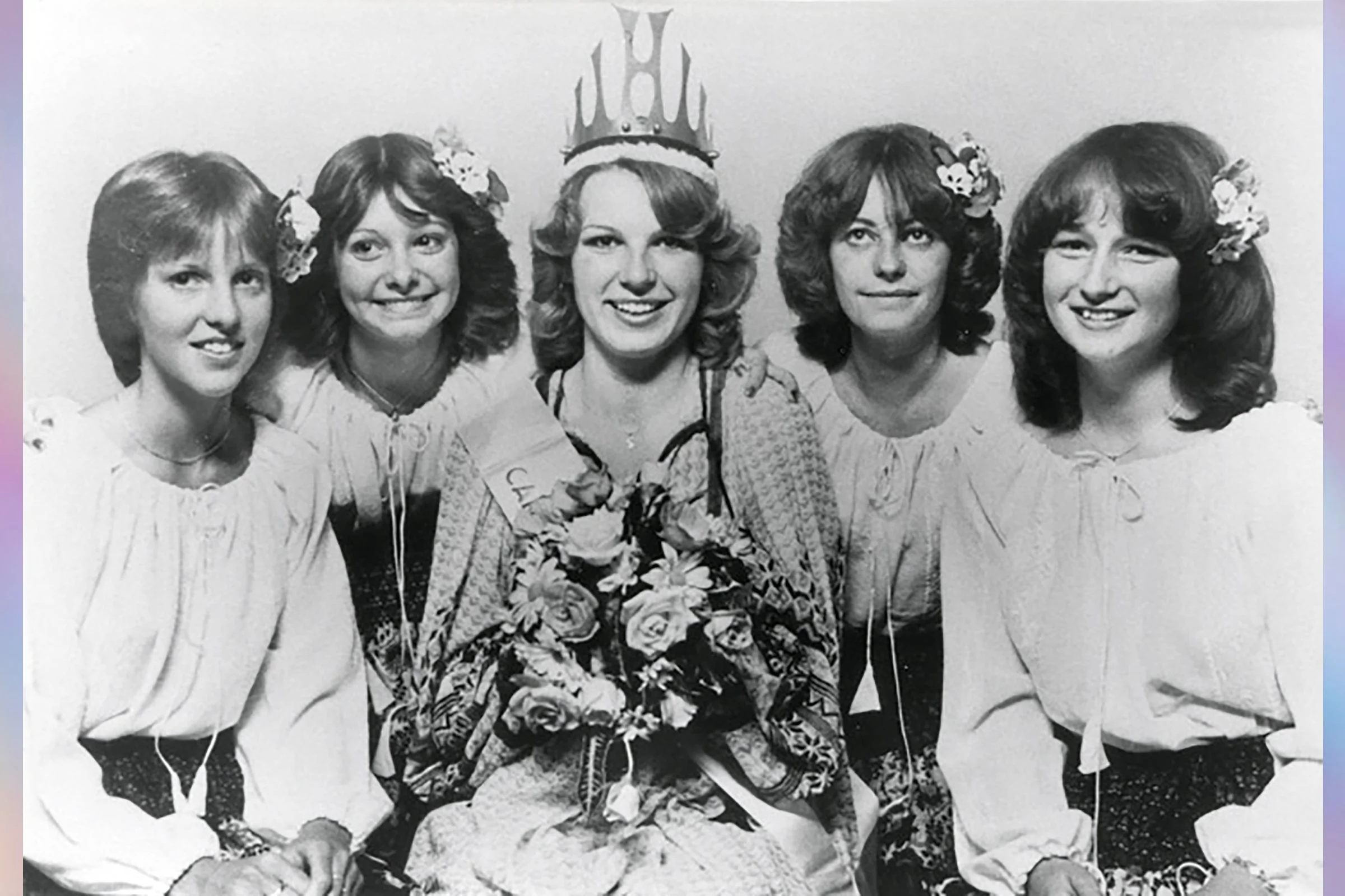  SUSAN CHANT  with Attendants DAWN SHINER, NICOLA COOMBS, MONICA BALDWIN, BEVERLEY SOAMES 1980