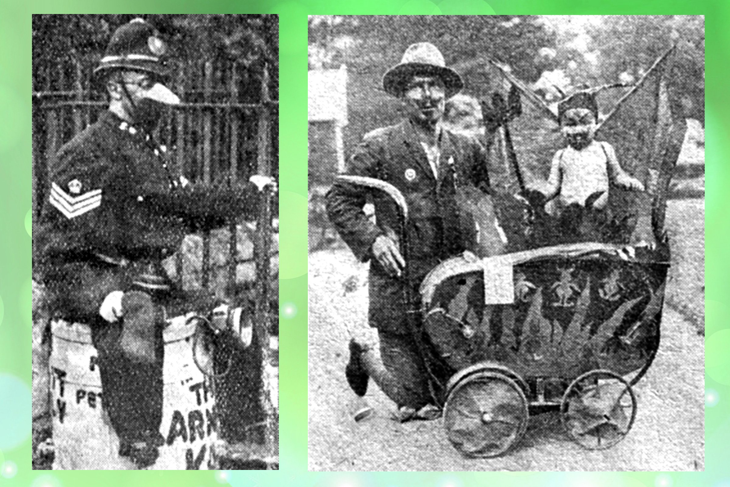  KARNIVAL KOP  - Mr W Lloyd;  TWO MERRY DEVILS  in a perambulator tableau