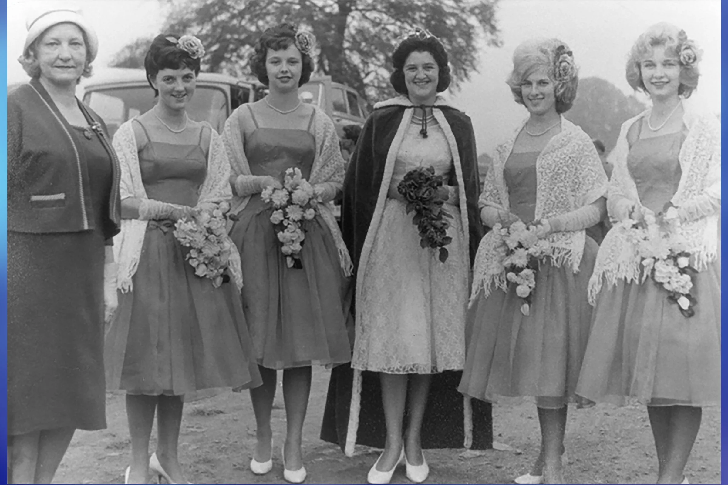  DEANNA  with attendants PETULA DAVIES, DIANE HAINES, DOREEN HEWITT, EDNA HOCKEY 1961