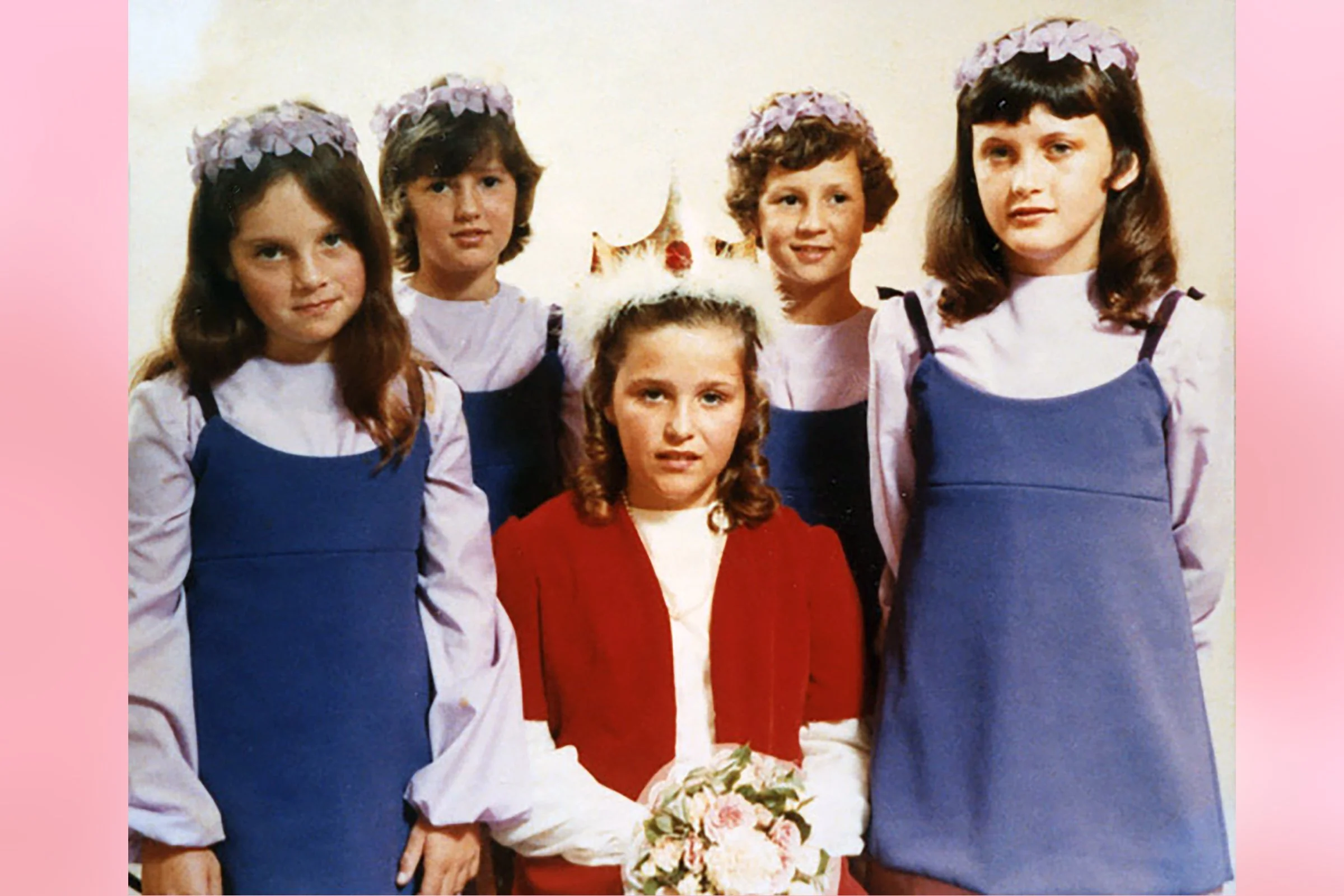  TRACY JANE HARRINGTON  - CHILDREN'S QUEEN 1973 with JULIE MINES, SANDRA MINES, TRACY URQUHART, ANNETTE CRAY