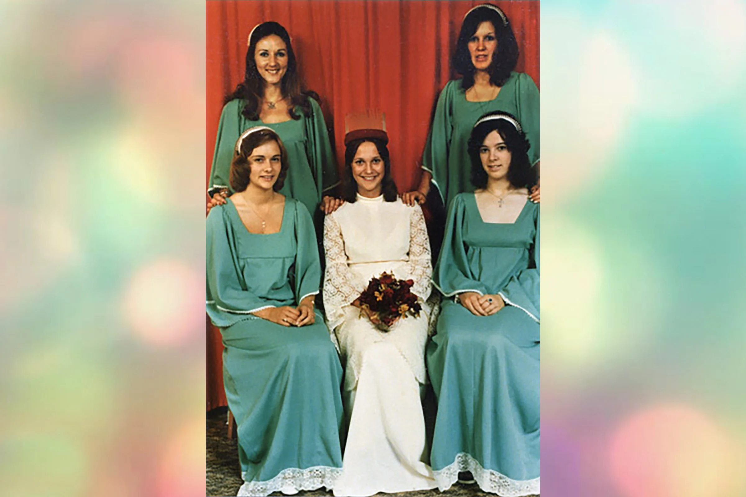  LISA  with attendants MARILYN BOXALL, JACKIE MAXWELL, JANE WELLINGTON, CAROLINE ELLIS 1974