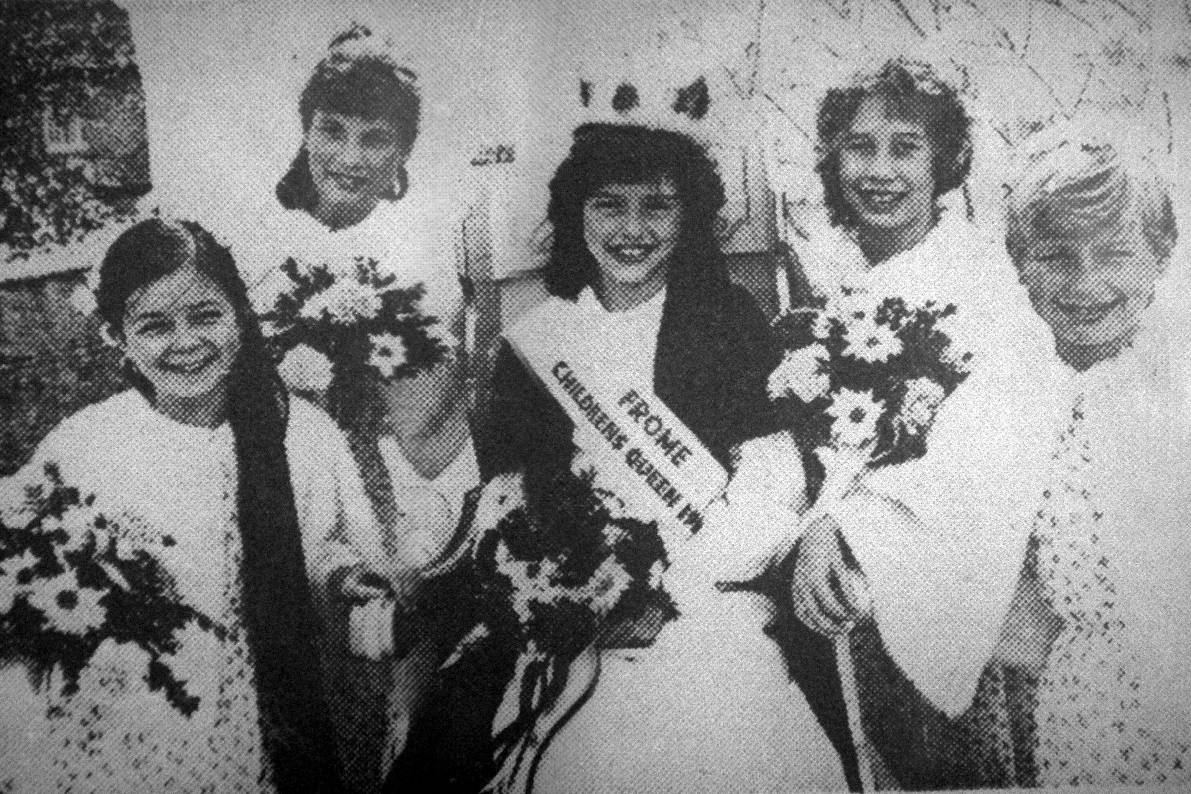  MICHELLE  with Attendants EMMA MILLS, SAMANTHA KINSLER,  LORETTA PITMAN, MELANIE RUDDICK 1984