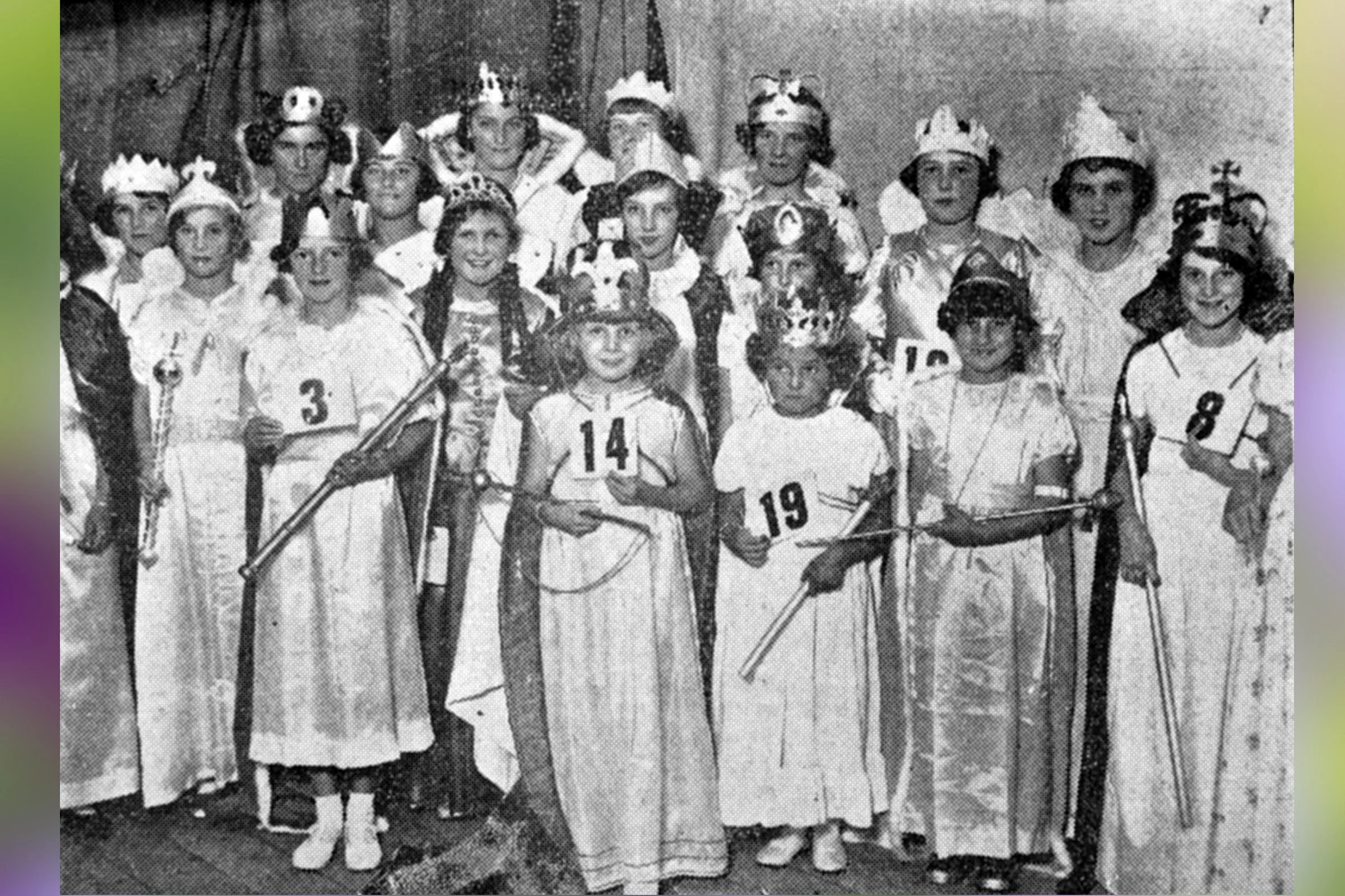 Choosing the Children's Queen at the Red Triangle Hut 1936