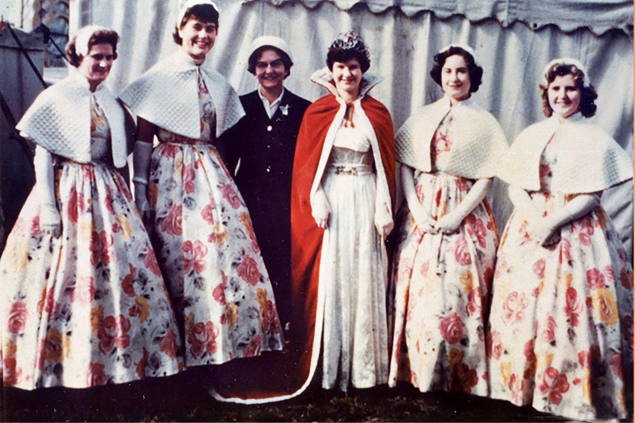  ANN  with attendants BETTY MOUNTY, MARLIS LAQUAI, VERA POTTER & MARY PARKER 1956