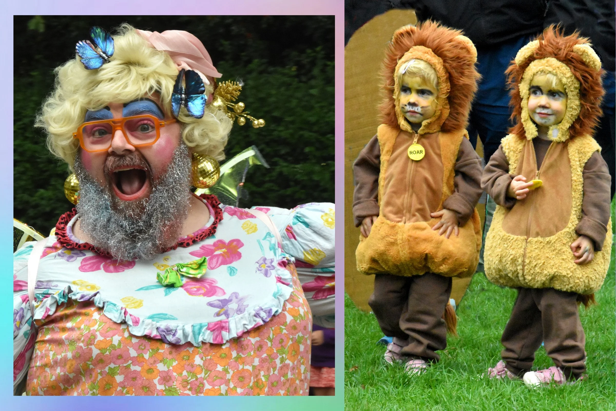 Jack & the Beanstalk - Musical Theatre Company; A Pair of fierce lions on Safari