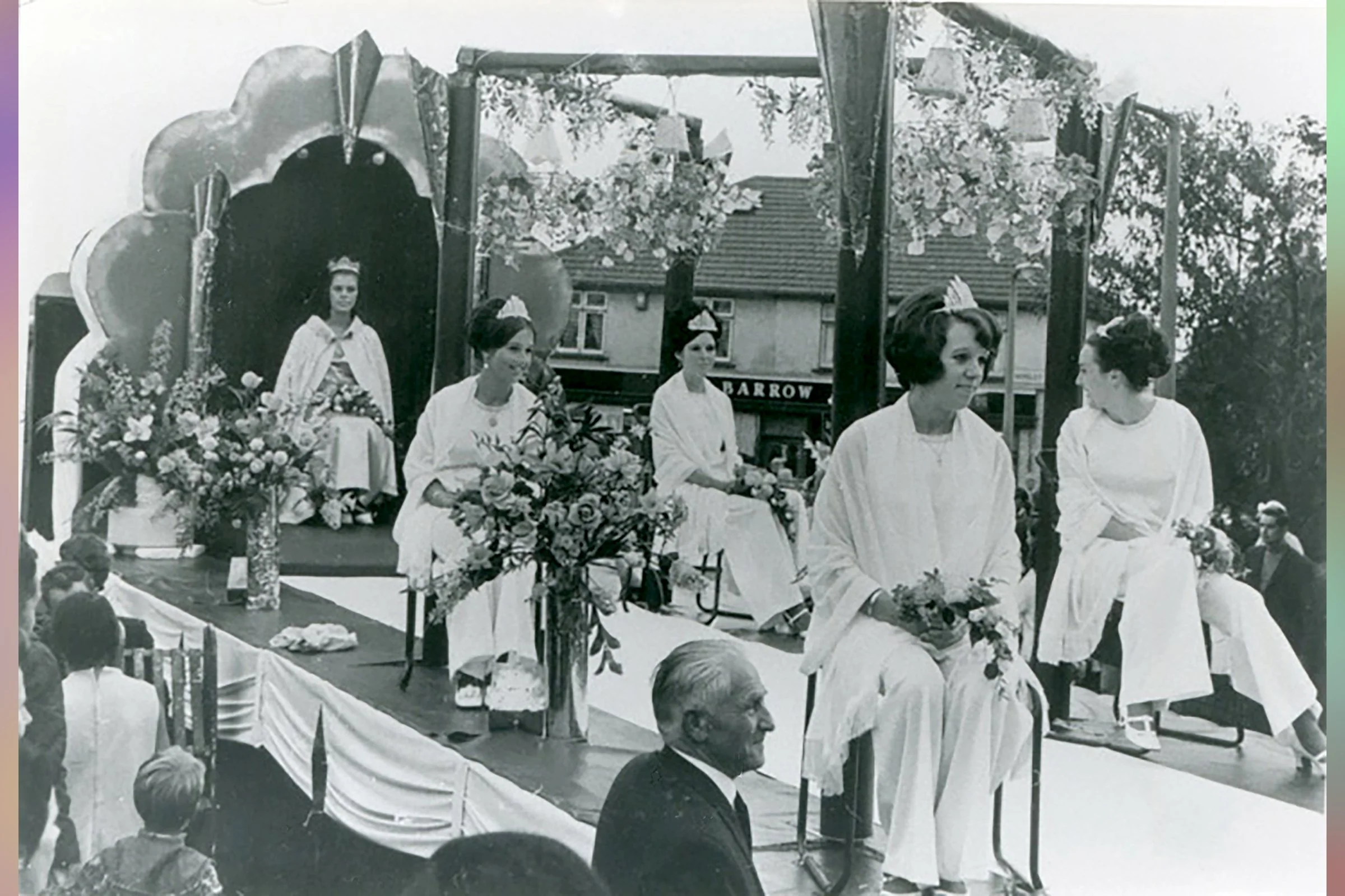  JOY  with attendants MARY GLOVER, PAMELA NEWMAN, MARY PARKIN, SANDRA CLARKE 1969
