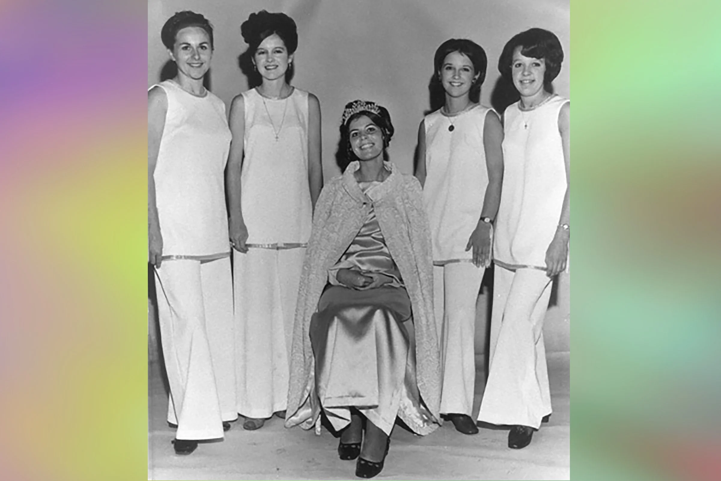  JOY  with attendants MARY GLOVER, PAMELA NEWMAN, MARY PARKIN, SANDRA CLARKE 1969
