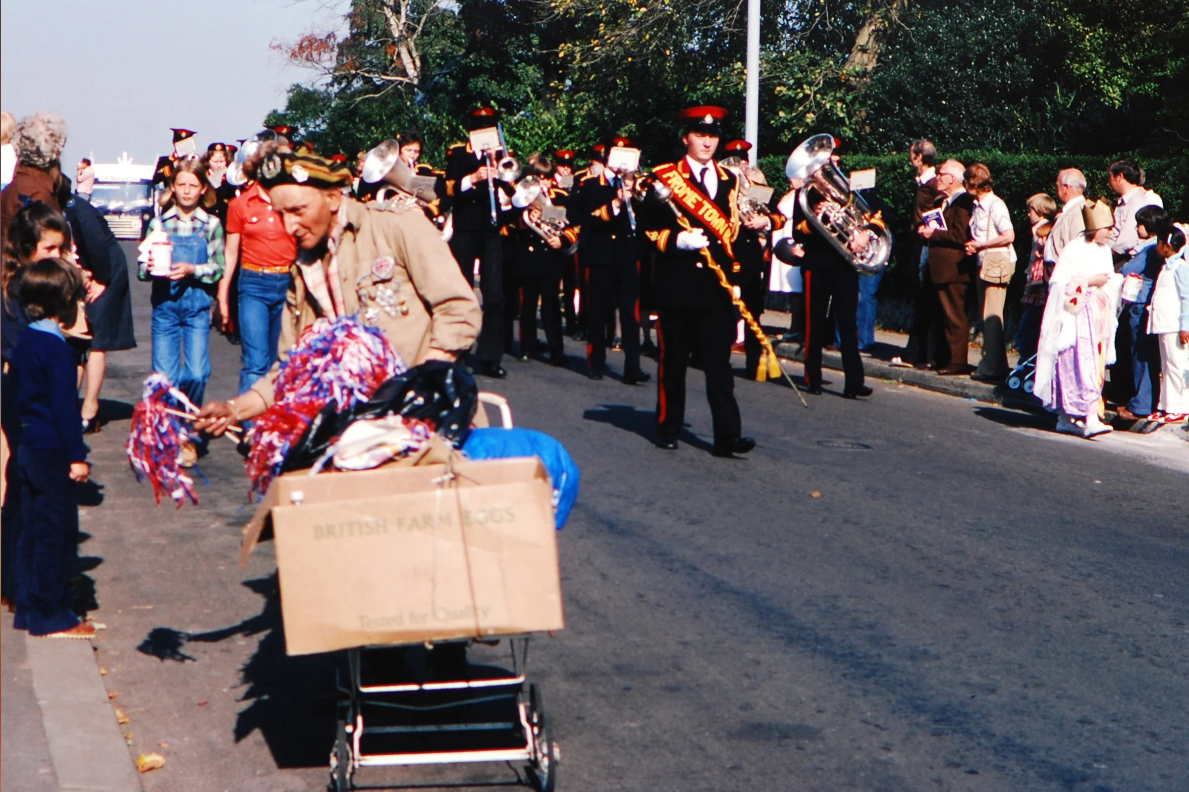 Frome Town Band in procession