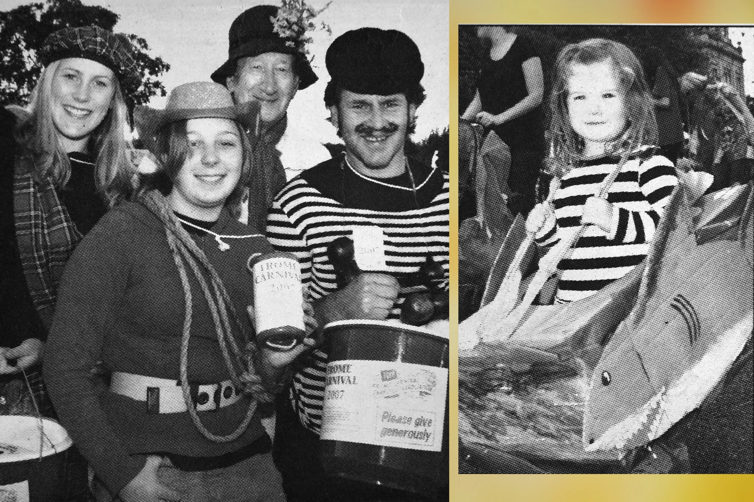 Carnival Collectors in masquerade costumes; Jaws Strikes Again - Unknown