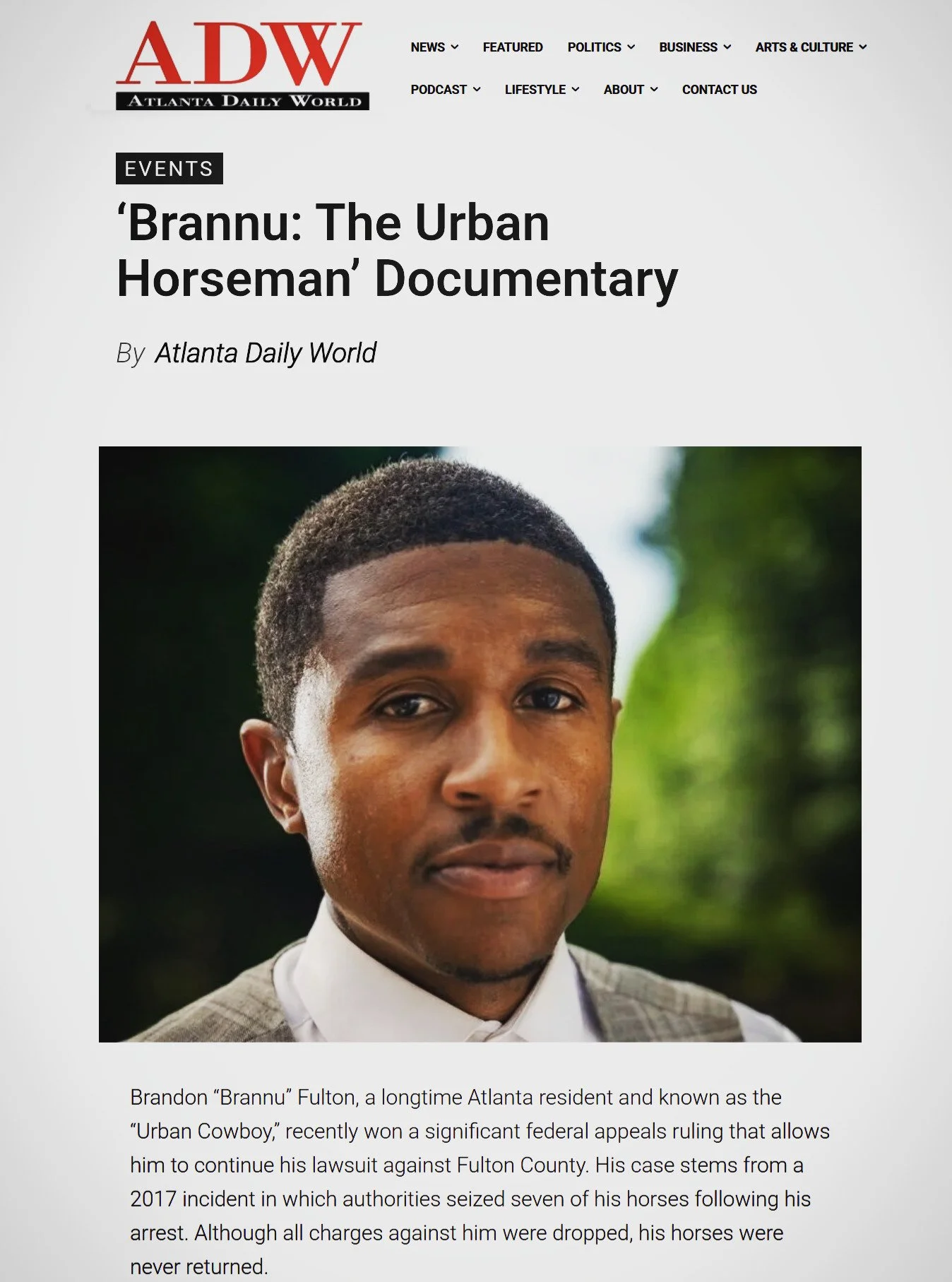 Brannu’s story isn’t just about horses. It’s about heritage, justice, and self-determination in holding ground in a region changing fast. @atlantadailyworld highlights @brannuhorse's journey and the new documentary film portraying i