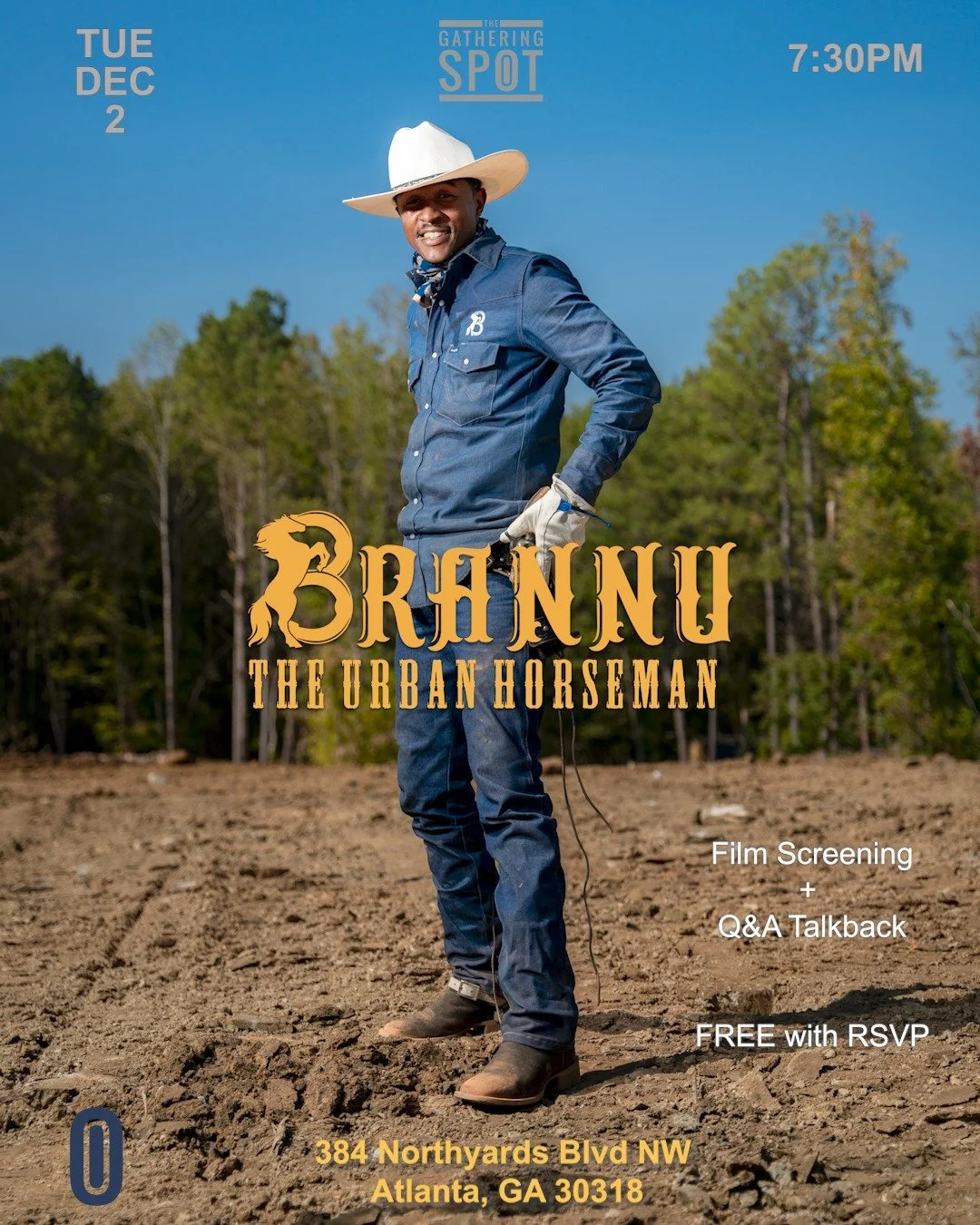 Catch the exclusive film screening of &ldquo;Brannu: The Urban Horseman&rdquo; @thegatheringspots, a documentary chronicling the inspiring journey of @brannuhorse. Pull up Tuesday, 12/2 at 7:30pm. FREE with RSVP. Link in Bio! @atlgathers 

Writer/Dir