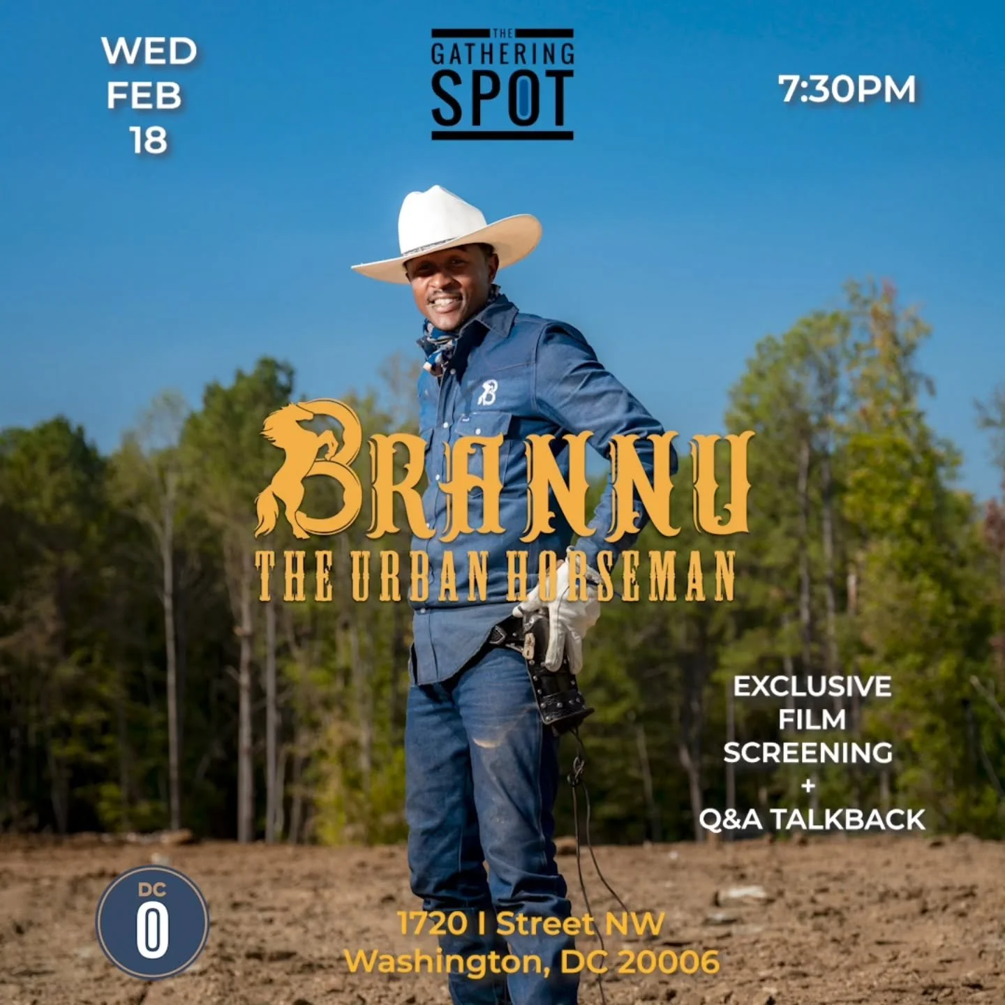Washington, D.C. &mdash; we&rsquo;re pulling up! 🐎🔥

For the FIRST time ever outside of metro Atlanta and the state of Georgia, the exclusive, unreleased film about&nbsp;@brannuhorse&nbsp;is riding into the Nation&rsquo;s Capital as a showcase for 
