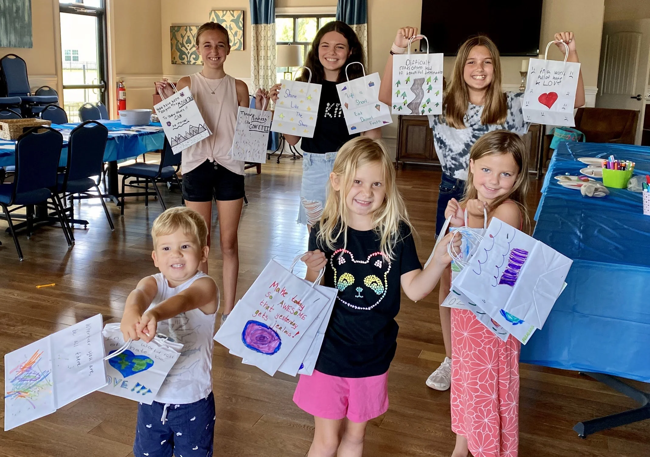 Decorating Lunch Bags and Rocks