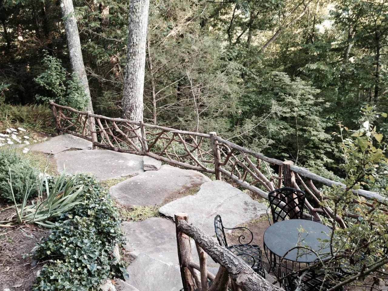 Natural Fence and Handrail on 15 ft. rockface.JPG