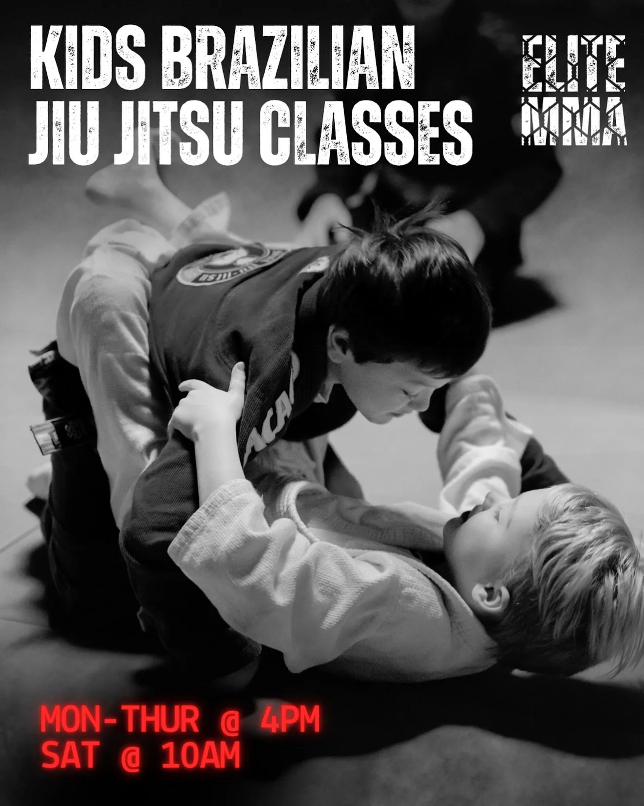 Our Kids Brazilian Jiu Jitsu classes teach more than self-defense, they build character, coordination, and lifelong confidence. 💪
📅 Mon–Thur @ 4PM | Sat @ 10AM
📍Elite MMA | Westlake Village
Come try a free class!
#kidsbjj #bjjkids #jiujitsu