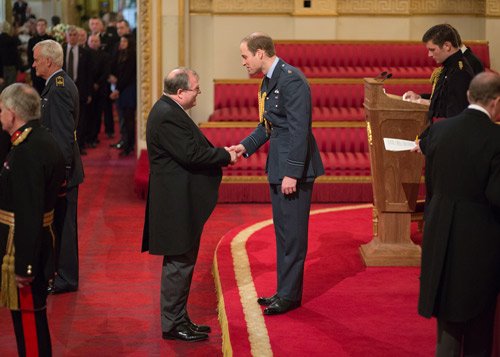 Jonathan Ullmer MBE receiving his honour
