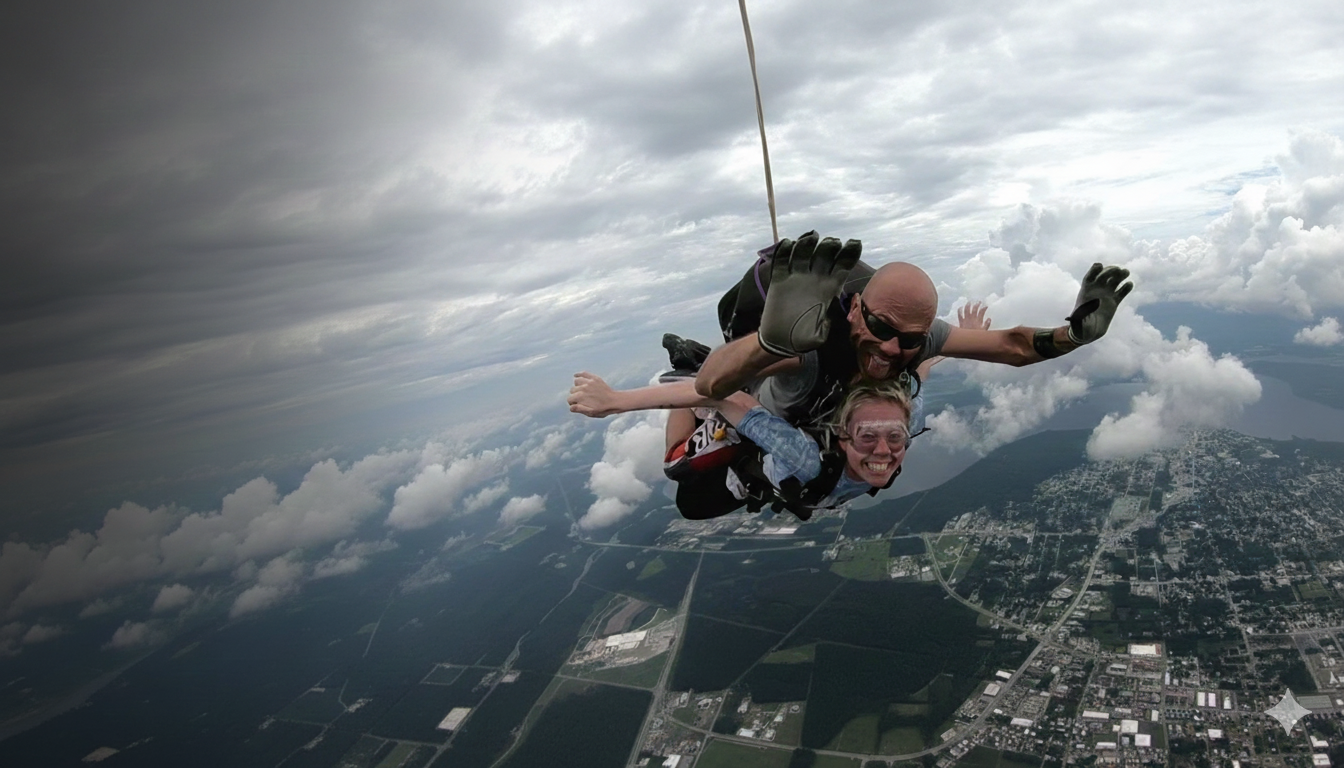 Juan on a UPT Sigma tandem jump