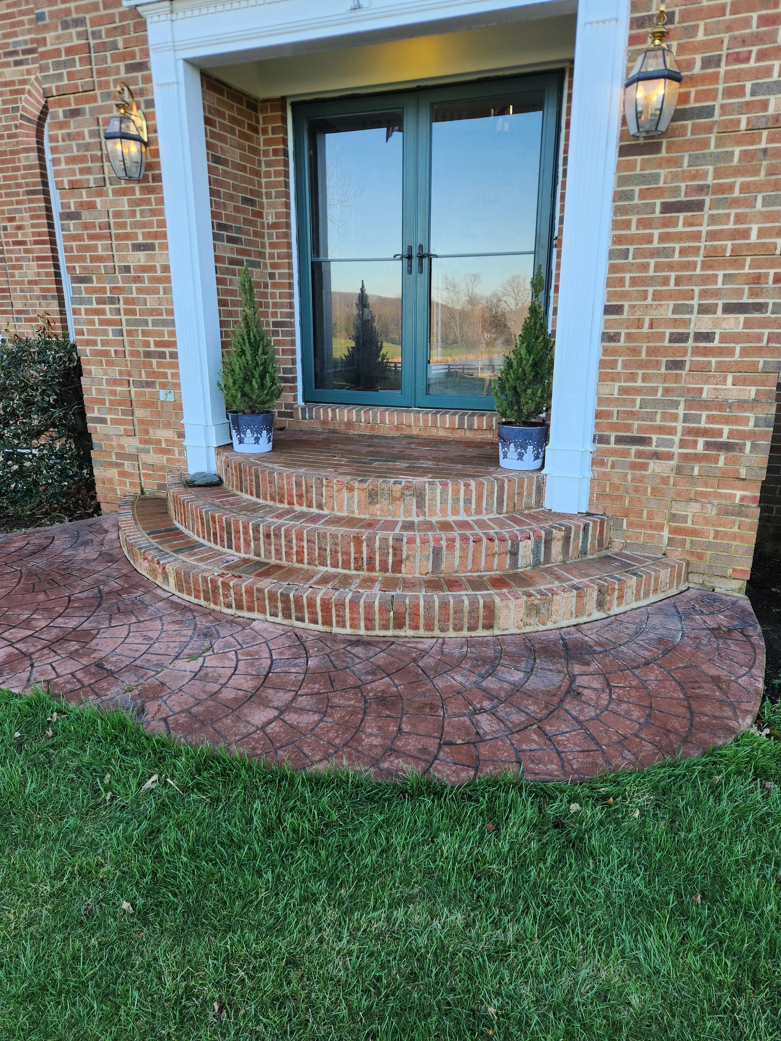 After Cleaning Brick Frontstep