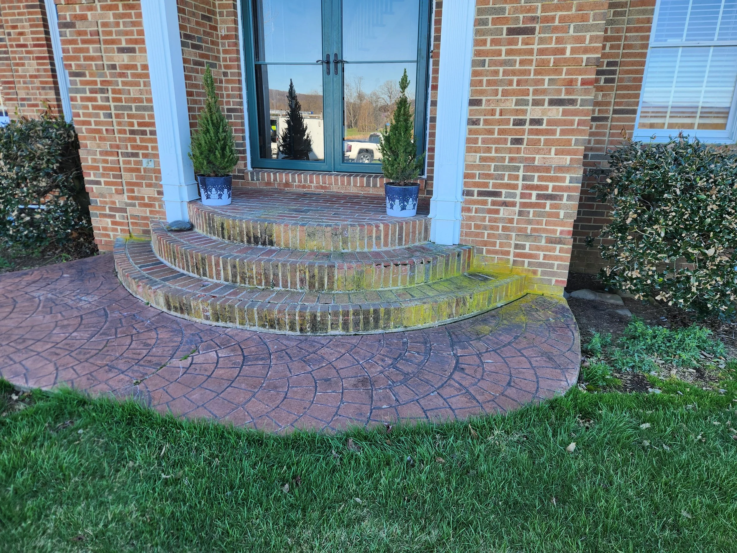 Before Cleaning Brick Frontstep