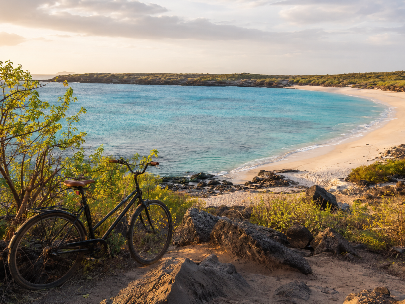 Garrapatero Beach with bike 