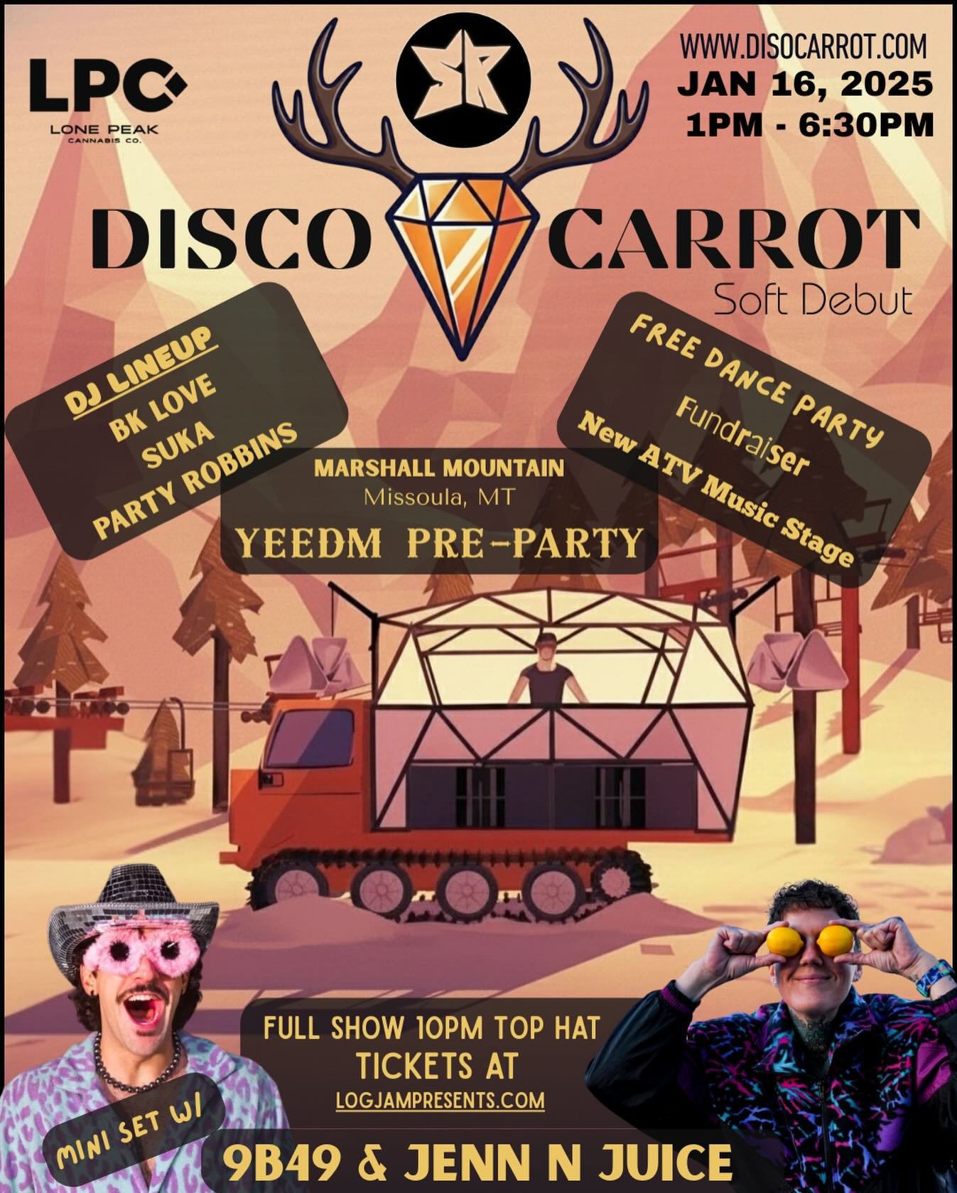 🪩🥕PHASE ONE ACTIVATION 🥕🪩

This event marks the launch of our fundraiser tour and serves as the official YEEDM Pre-Party before the night continues at the Top Hat lounge. 

This is the first time the cabin is fully built out and our new Void @voi