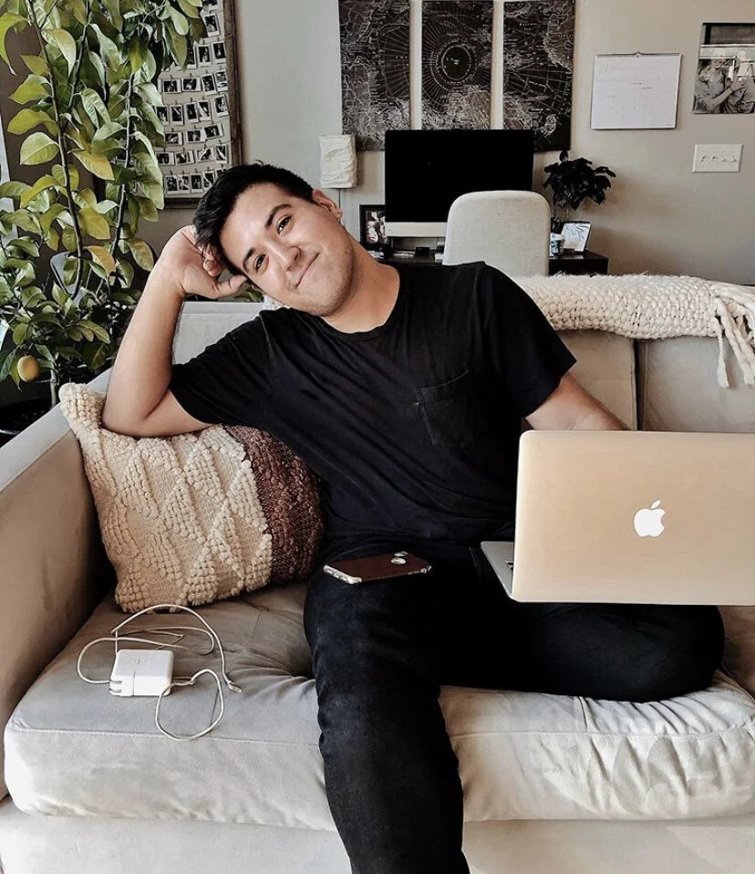 Owin Pierson lifestyle influencer on a couch