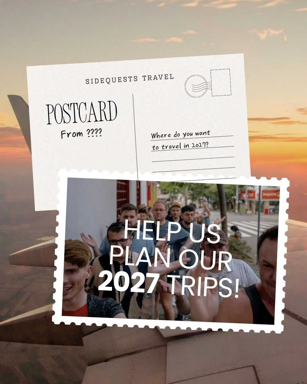 We want to know your DREAM destinations for 2027 👀

Multiple trips are in the works, but here&rsquo;s the catch: we&rsquo;re only launching the trips you want to come on! 

Possible adventures include:
Halloween Cruise, Miami to Grand Turk
Colombia 