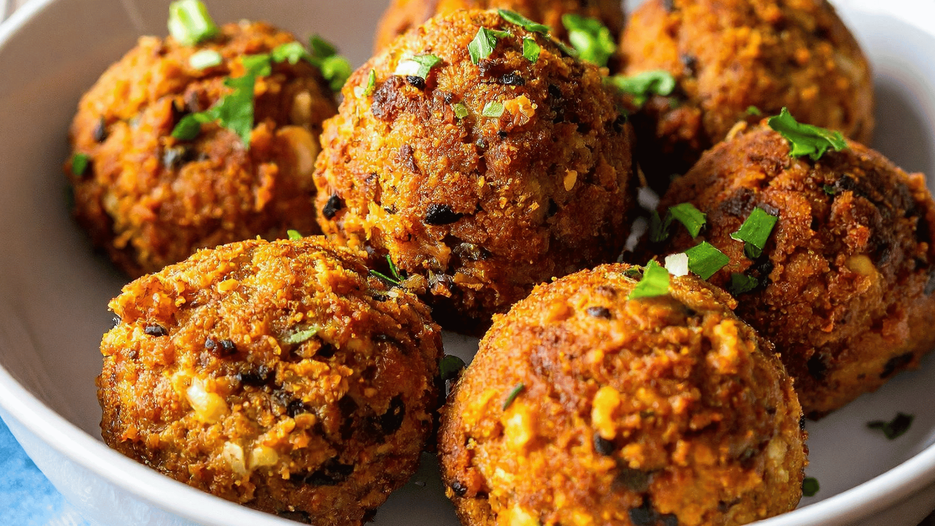 Arancini balls on a plate