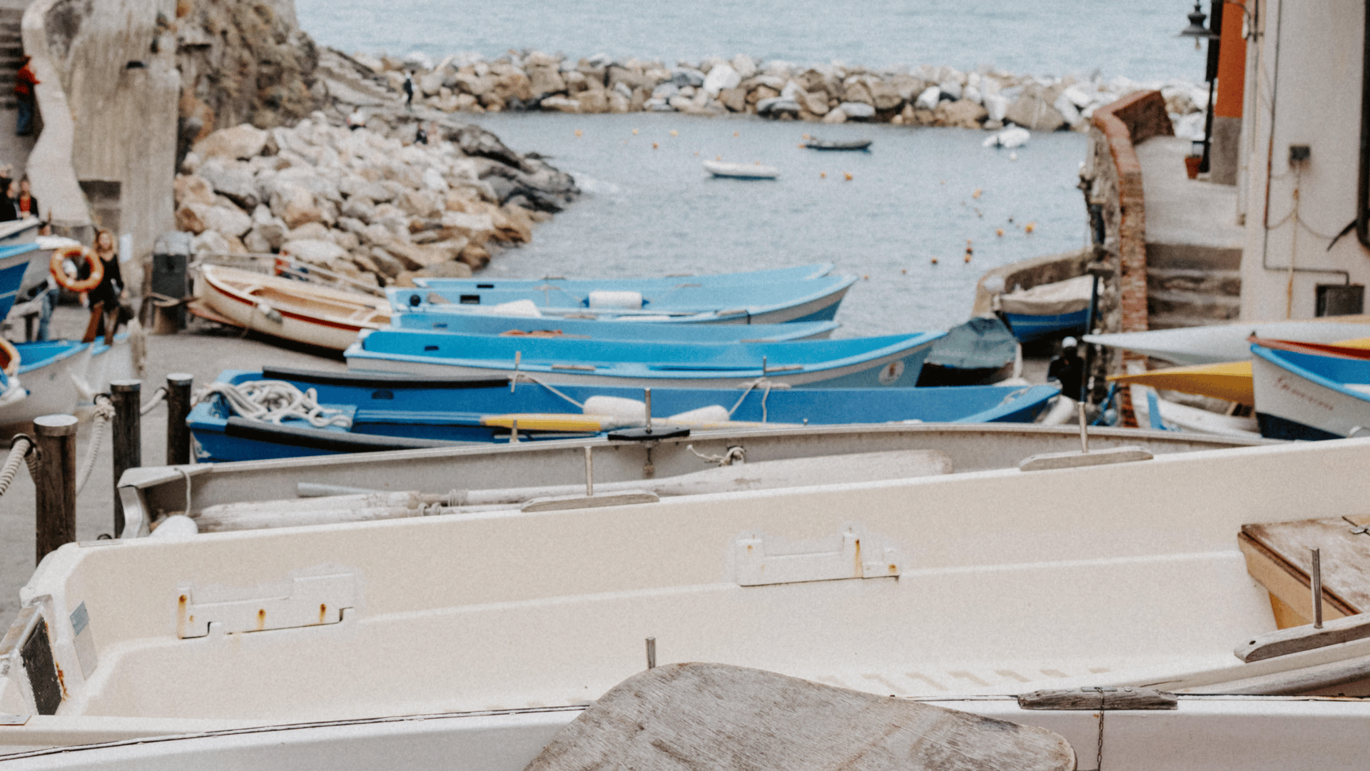 Small boats in the harbour
